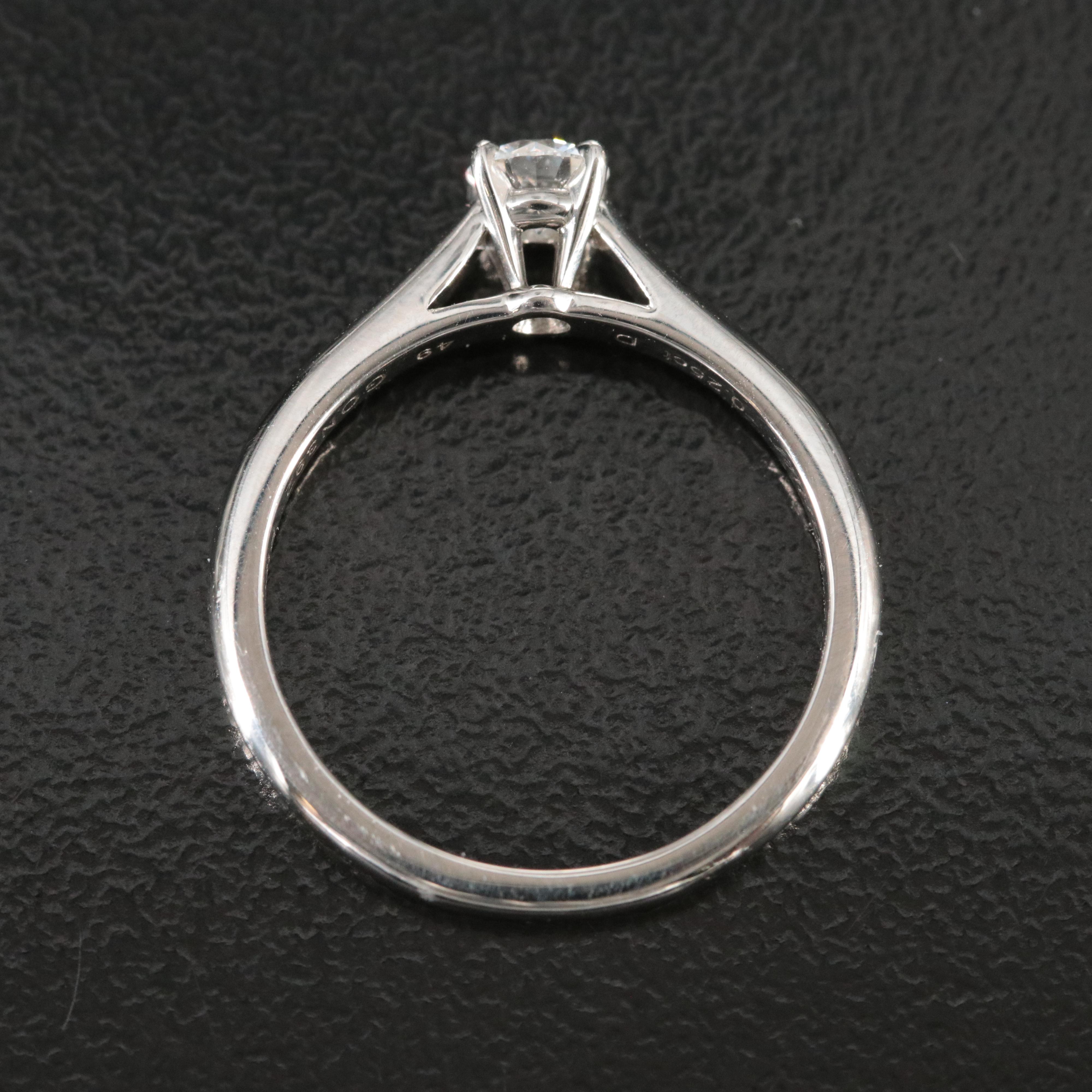 Cartier Solitaire 1895 Platinum 0.25 Ct Diamond Solitaire Ring