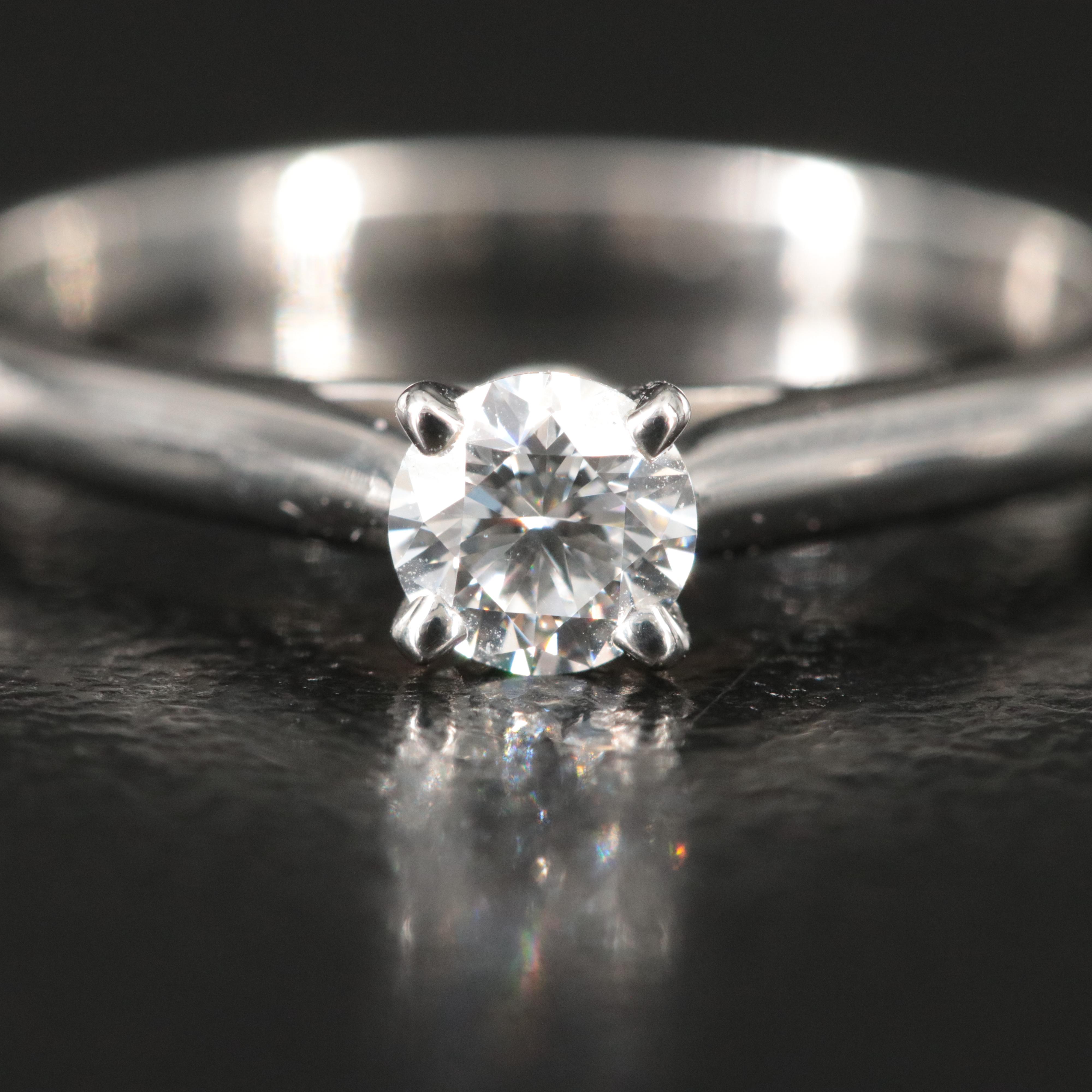 Cartier Solitaire 1895 Platinum 0.25 Ct Diamond Solitaire Ring