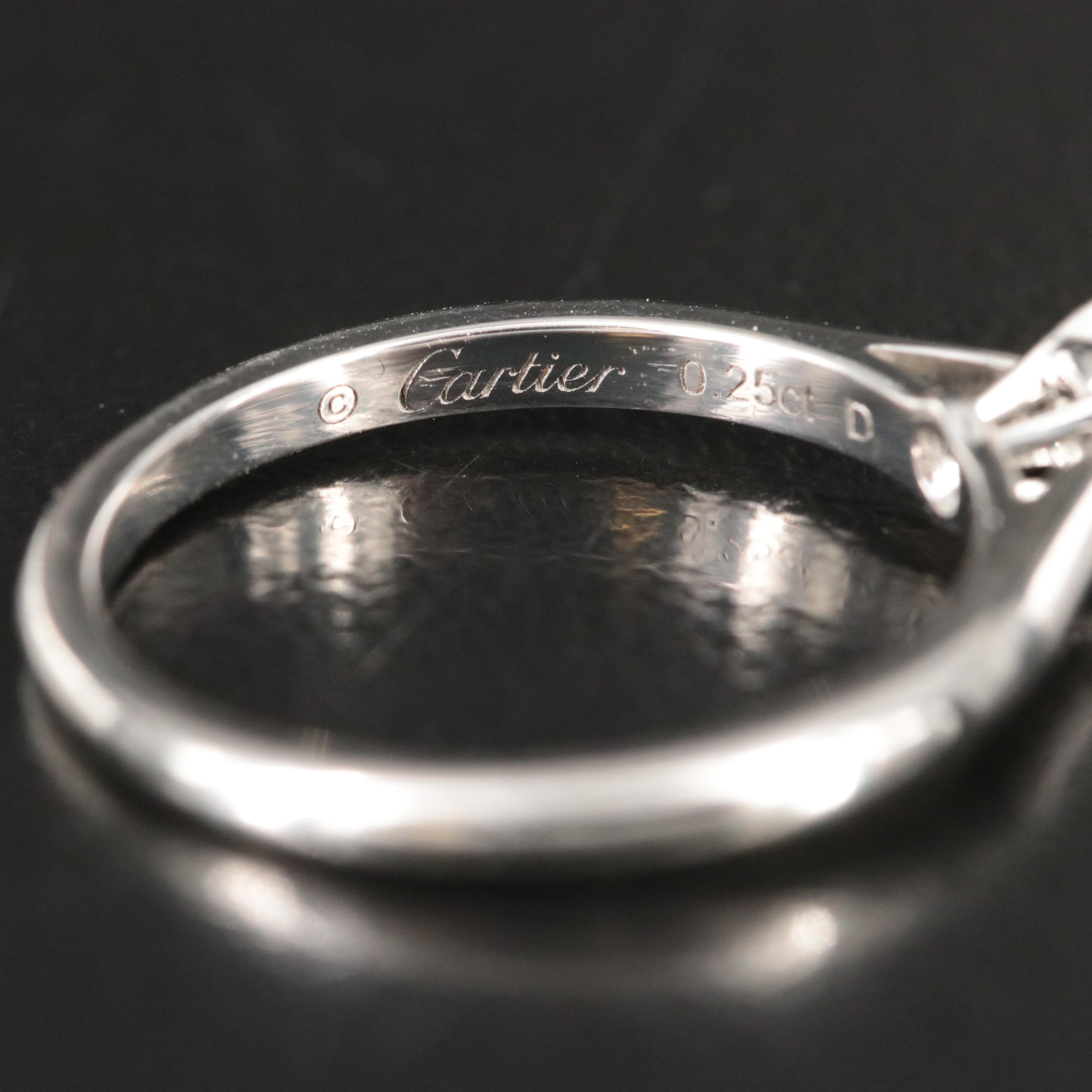 Cartier Solitaire 1895 Platinum 0.25 Ct Diamond Solitaire Ring