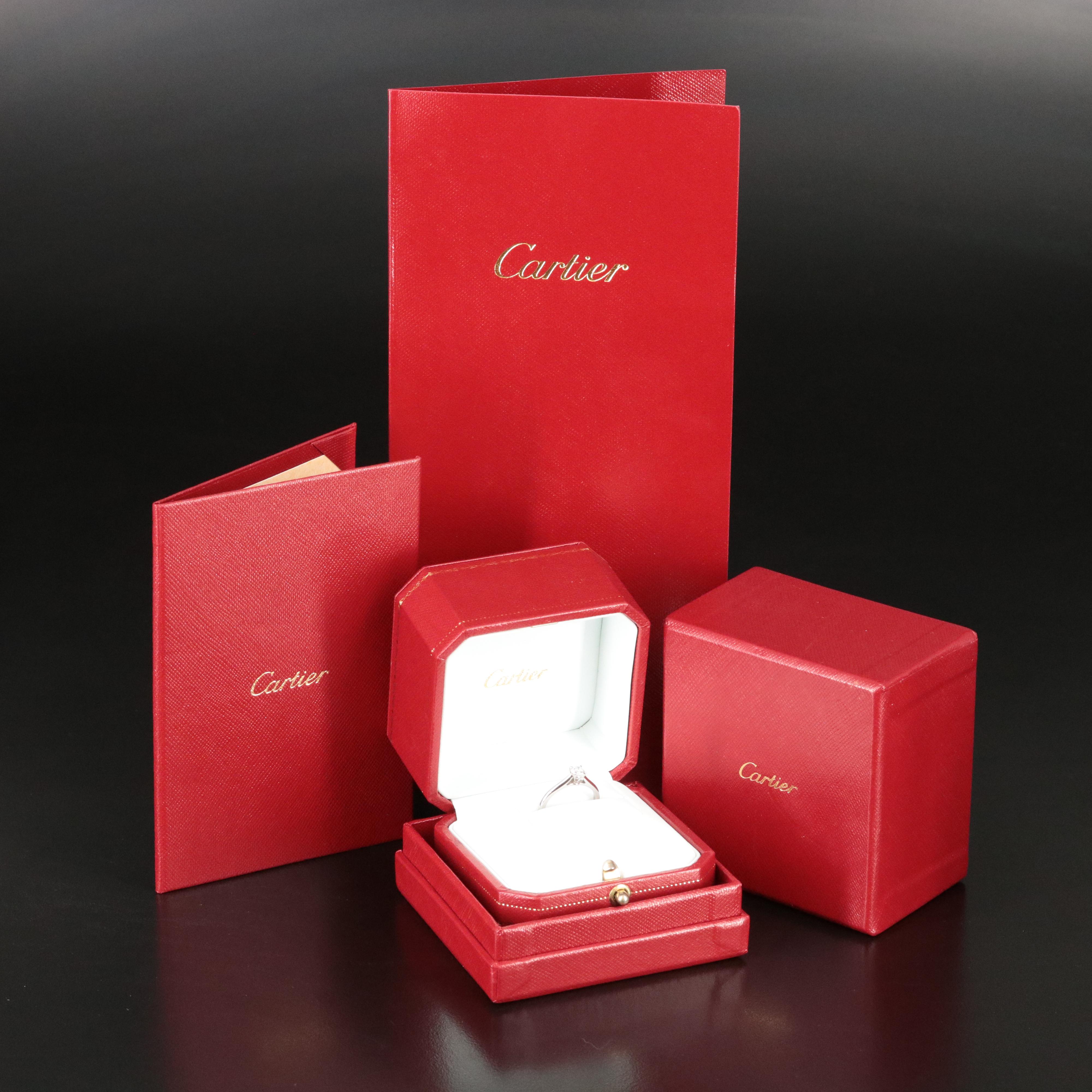 Cartier Solitaire 1895 Platinum 0.25 Ct Diamond Solitaire Ring