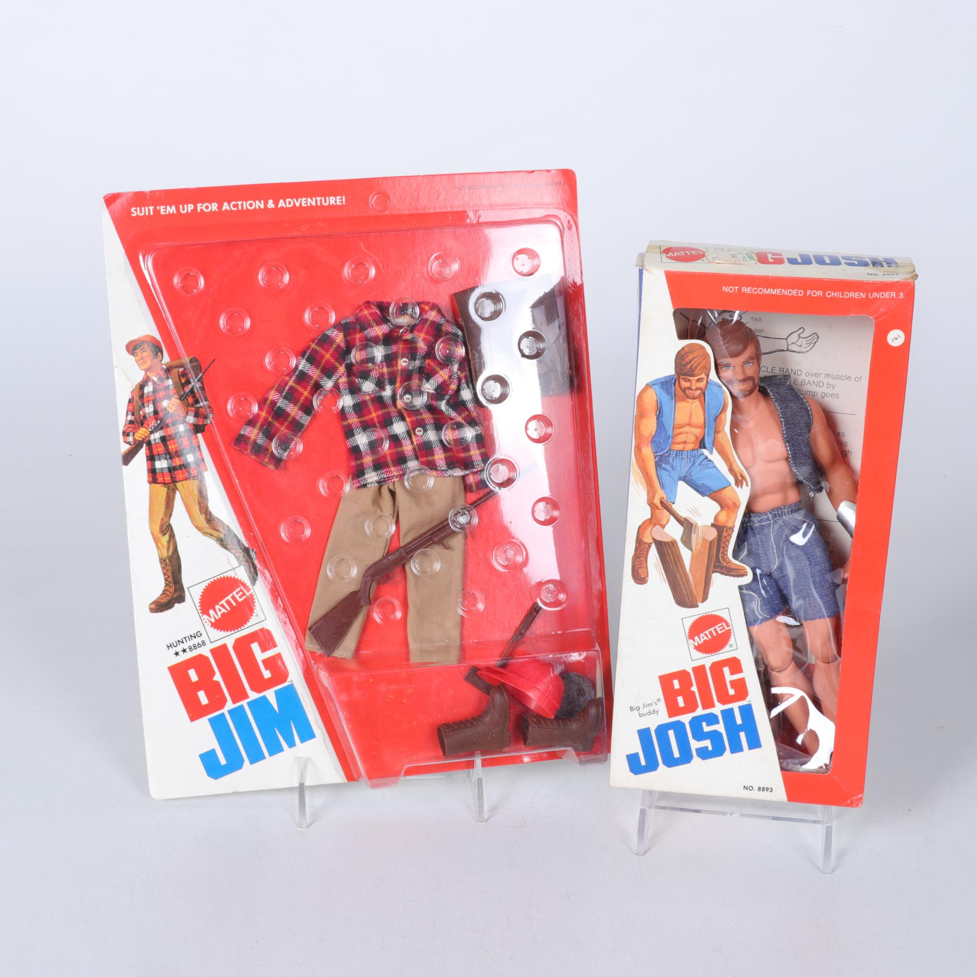 Mattel Big Josh Action Figure with Big Jim Hunting Clothing and Accessories