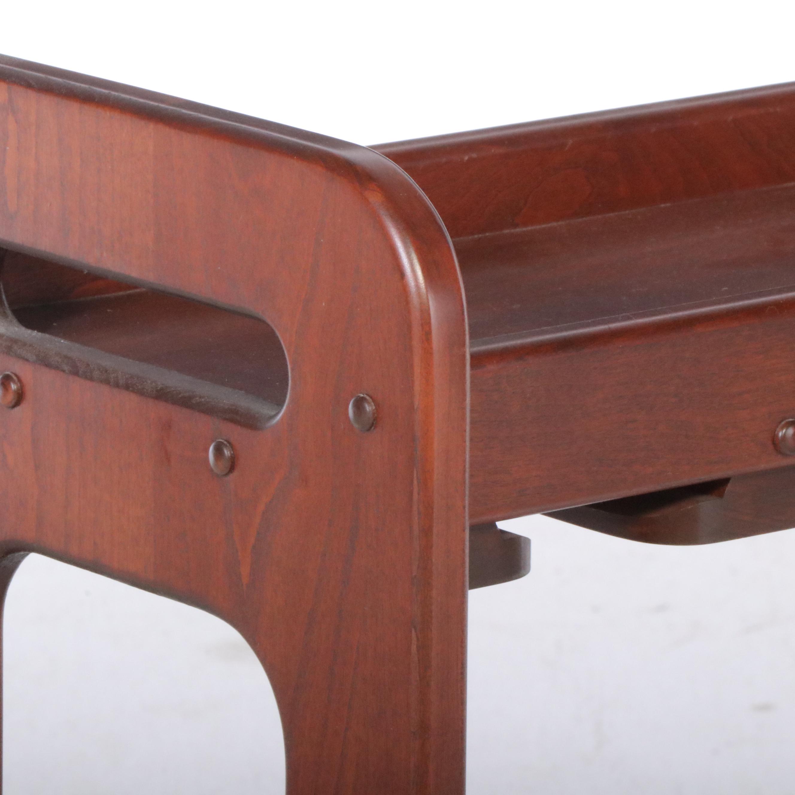 Modernist Style Cherrywood Fifteen-Bottle Wine Rack