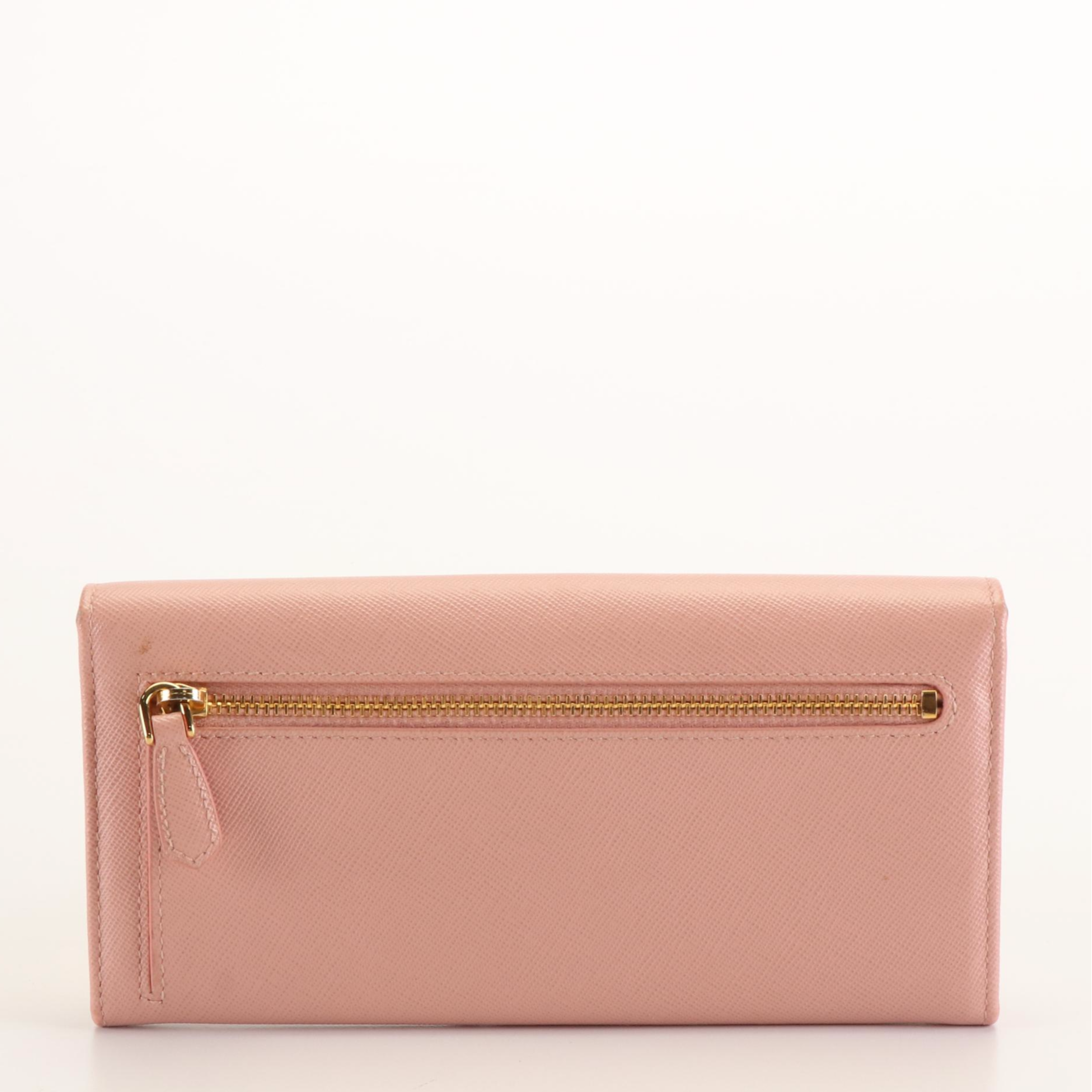 Prada Pink Trichromatic Saffiano Leather Long Flap Wallet