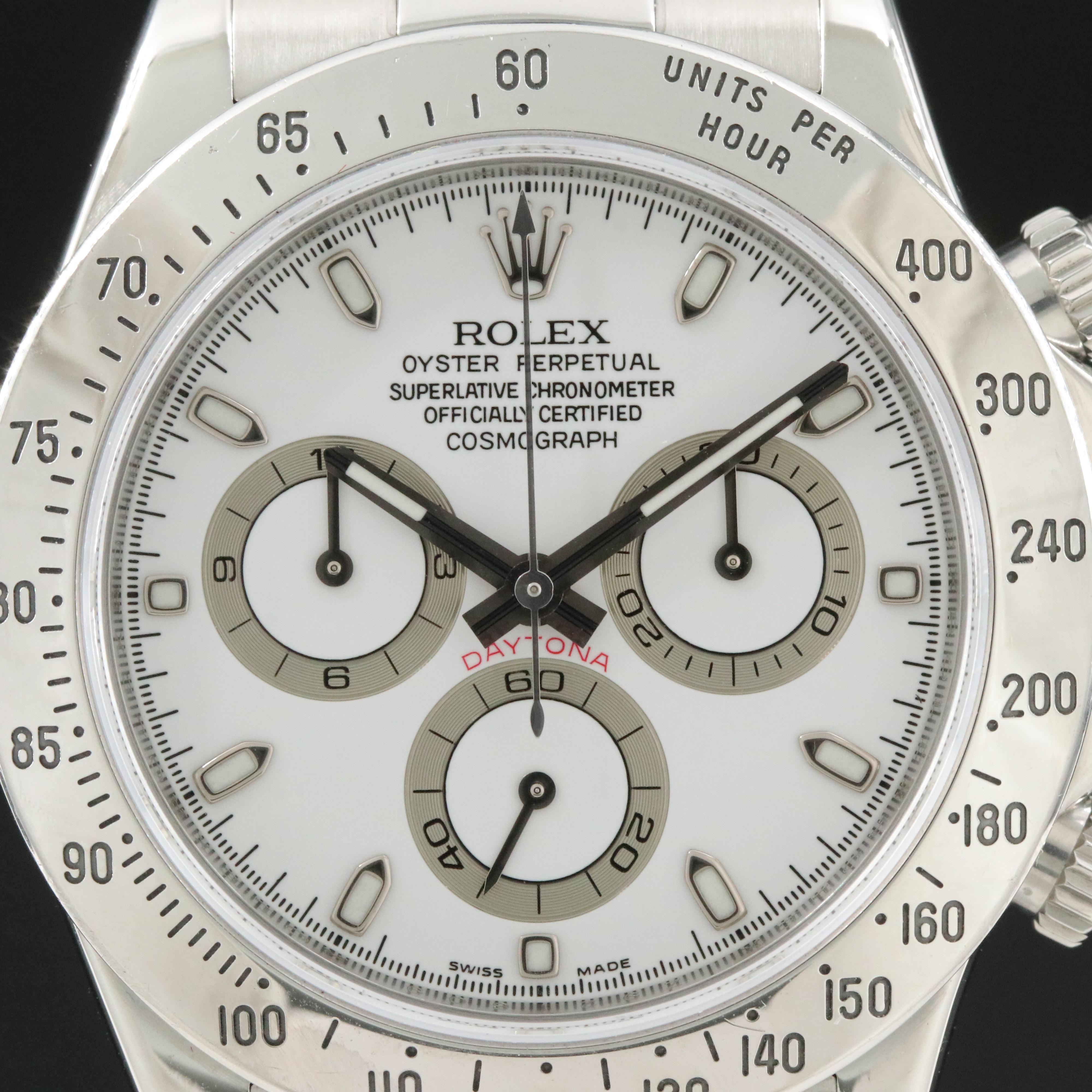 2006 Rolex Daytona Cosmograph White Index Watch