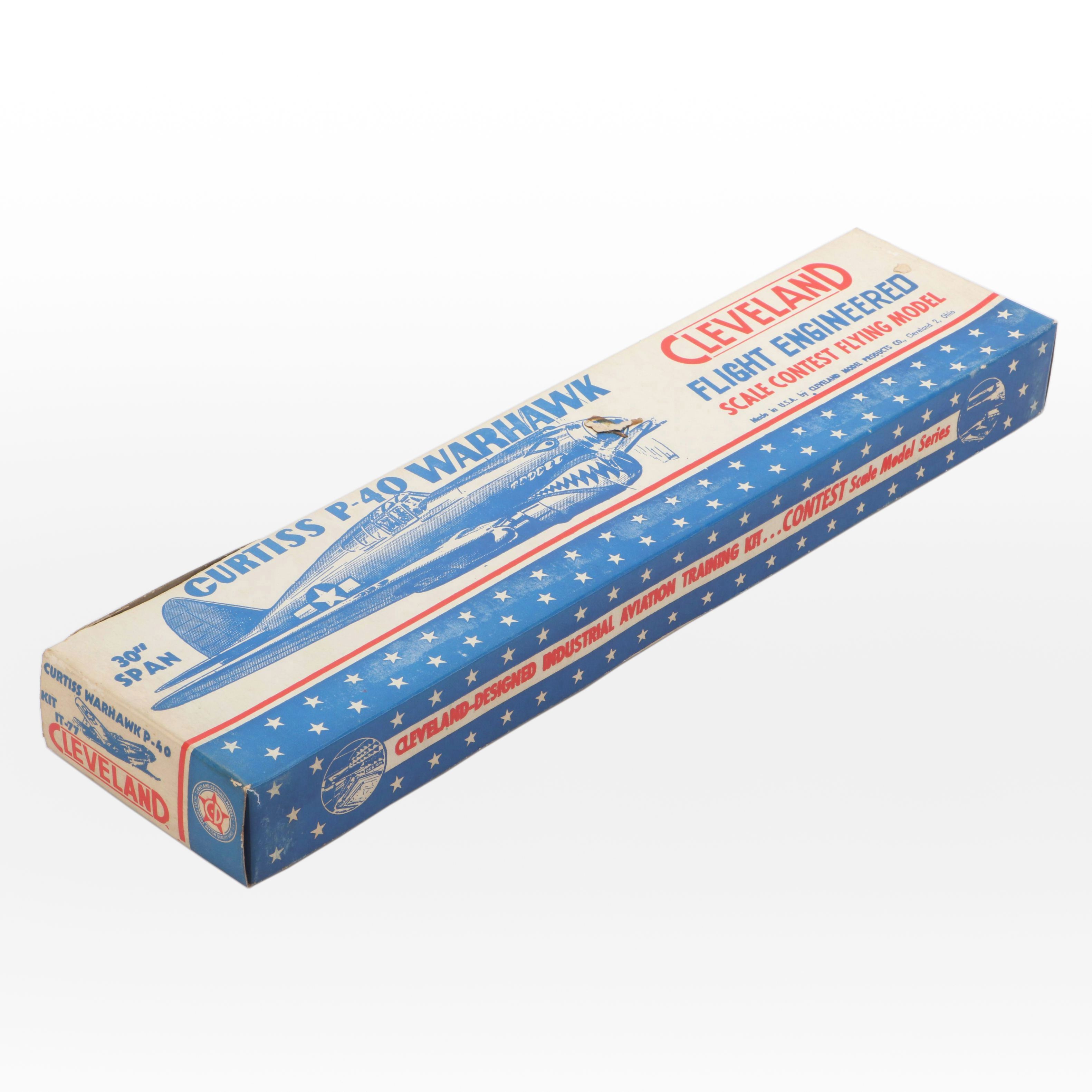 Cleveland "Curtiss Warhawk P-40" Airplane Model Kit, 1959