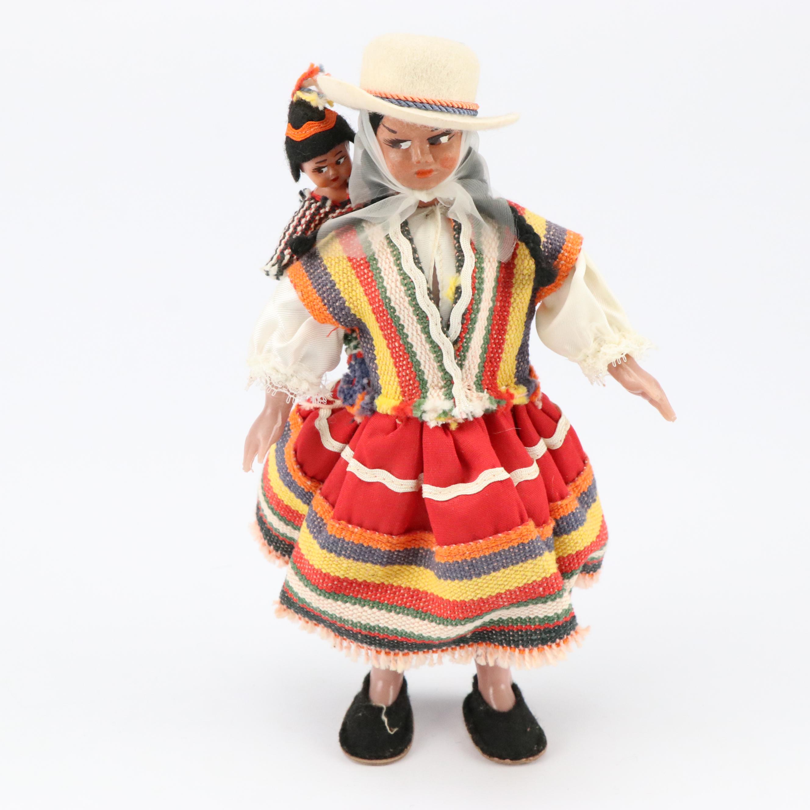Magis Roma and Other International Souvenir Dolls, Mid-20th Century