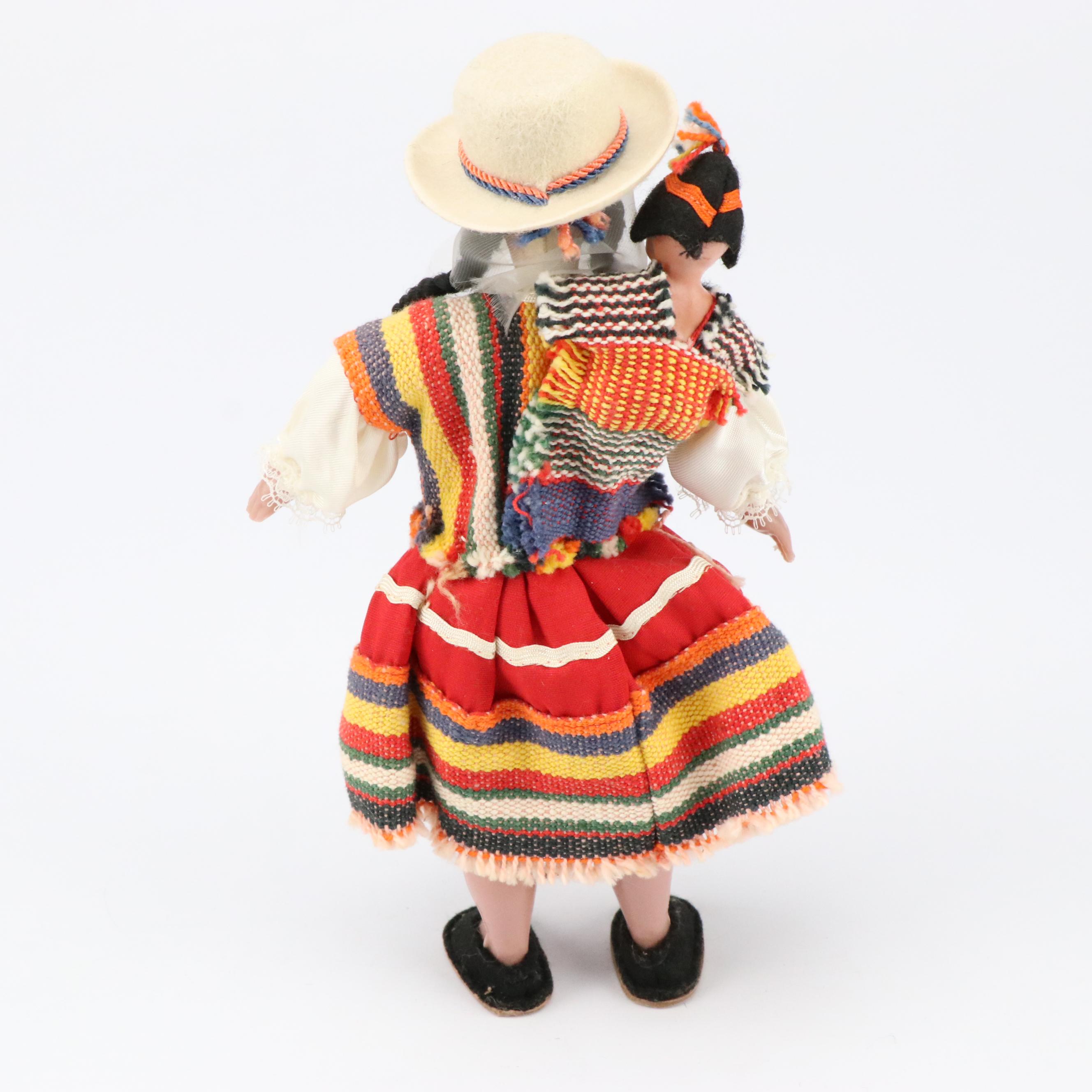 Magis Roma and Other International Souvenir Dolls, Mid-20th Century