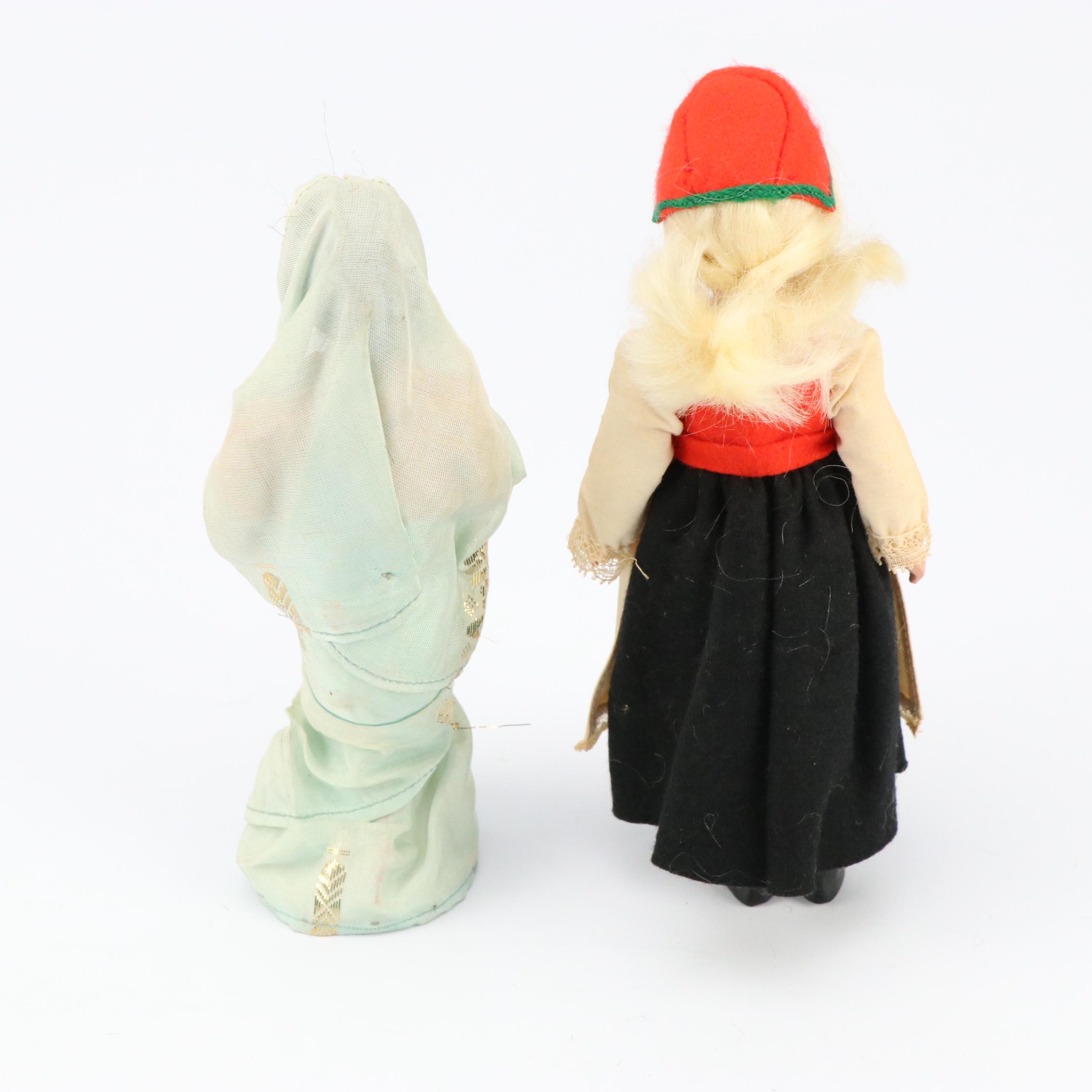 Magis Roma and Other International Souvenir Dolls, Mid-20th Century