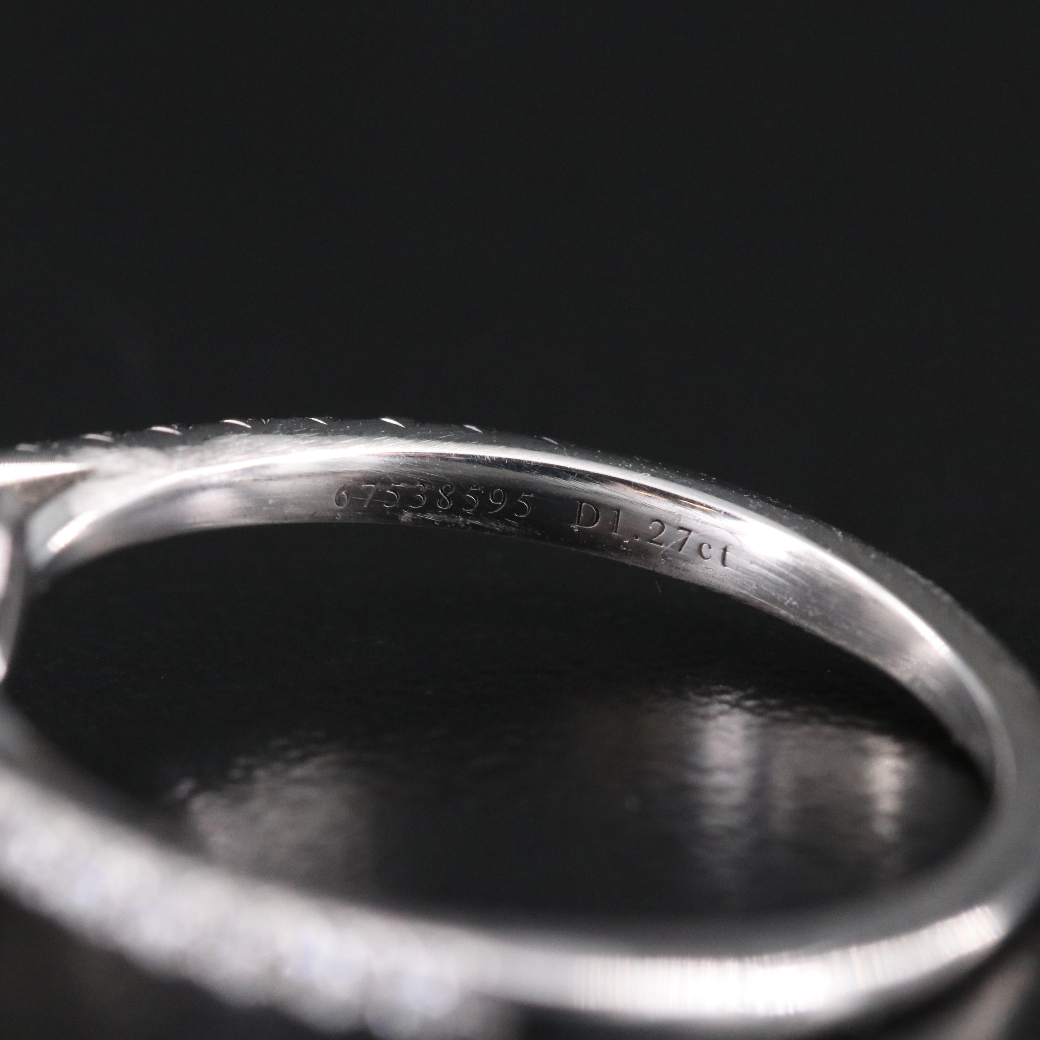 Tiffany & Co. Soleste Platinum 1.60 CTW Diamond Halo Ring with GIA eReport