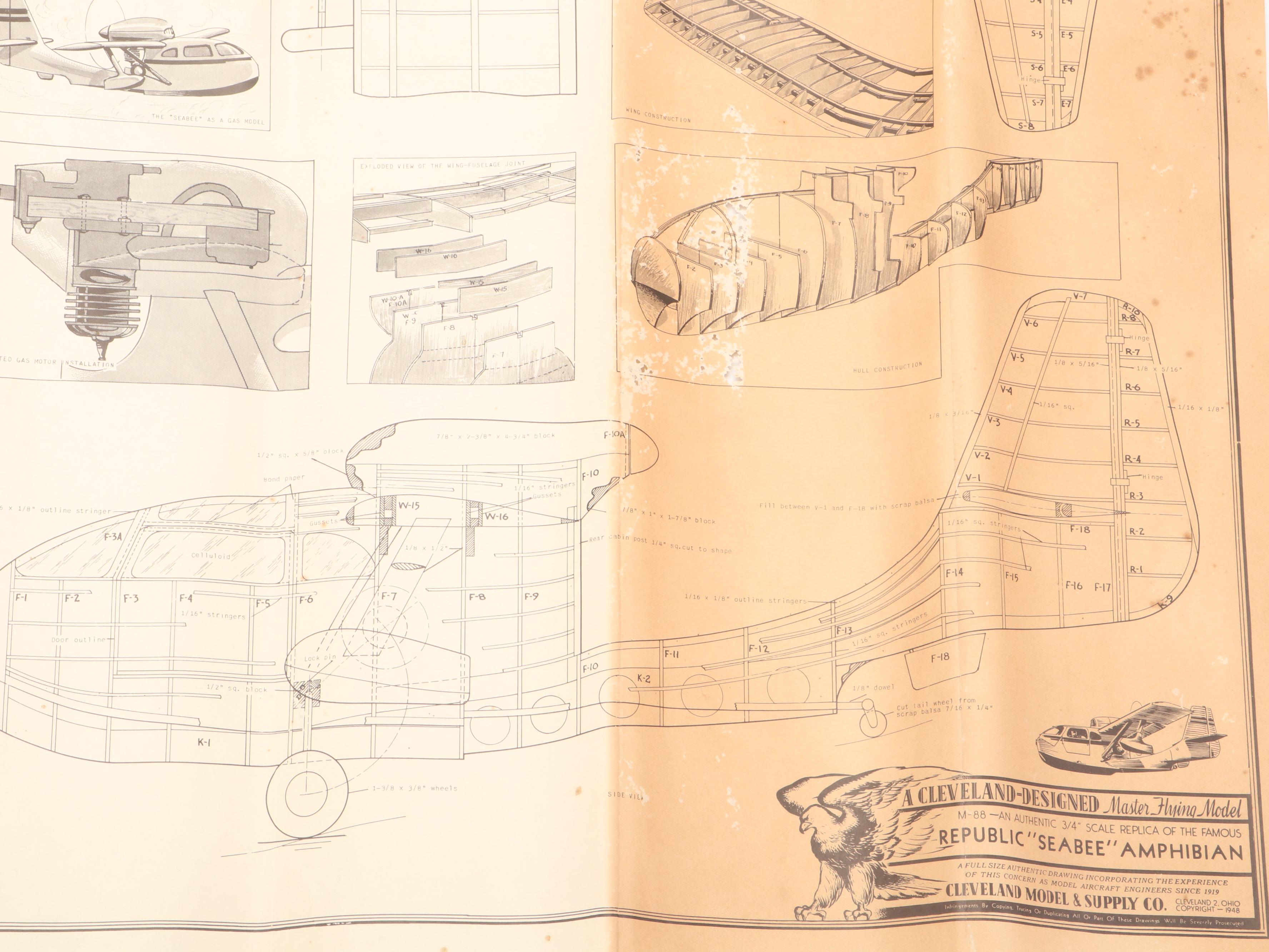 Cleveland "Republic Seabee" and "Lockheed F-80 Shooting Star" Model Kits