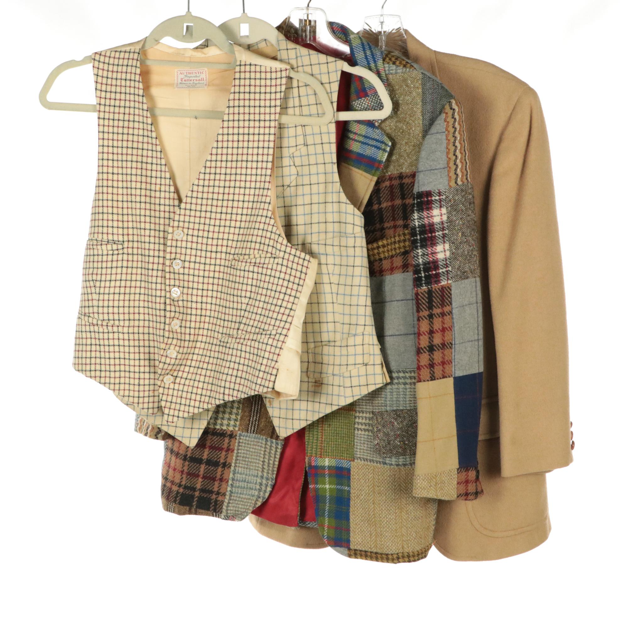 Huntington Camel Hair and Chipp Patchwork Blazers with Tattersall Wool Vests