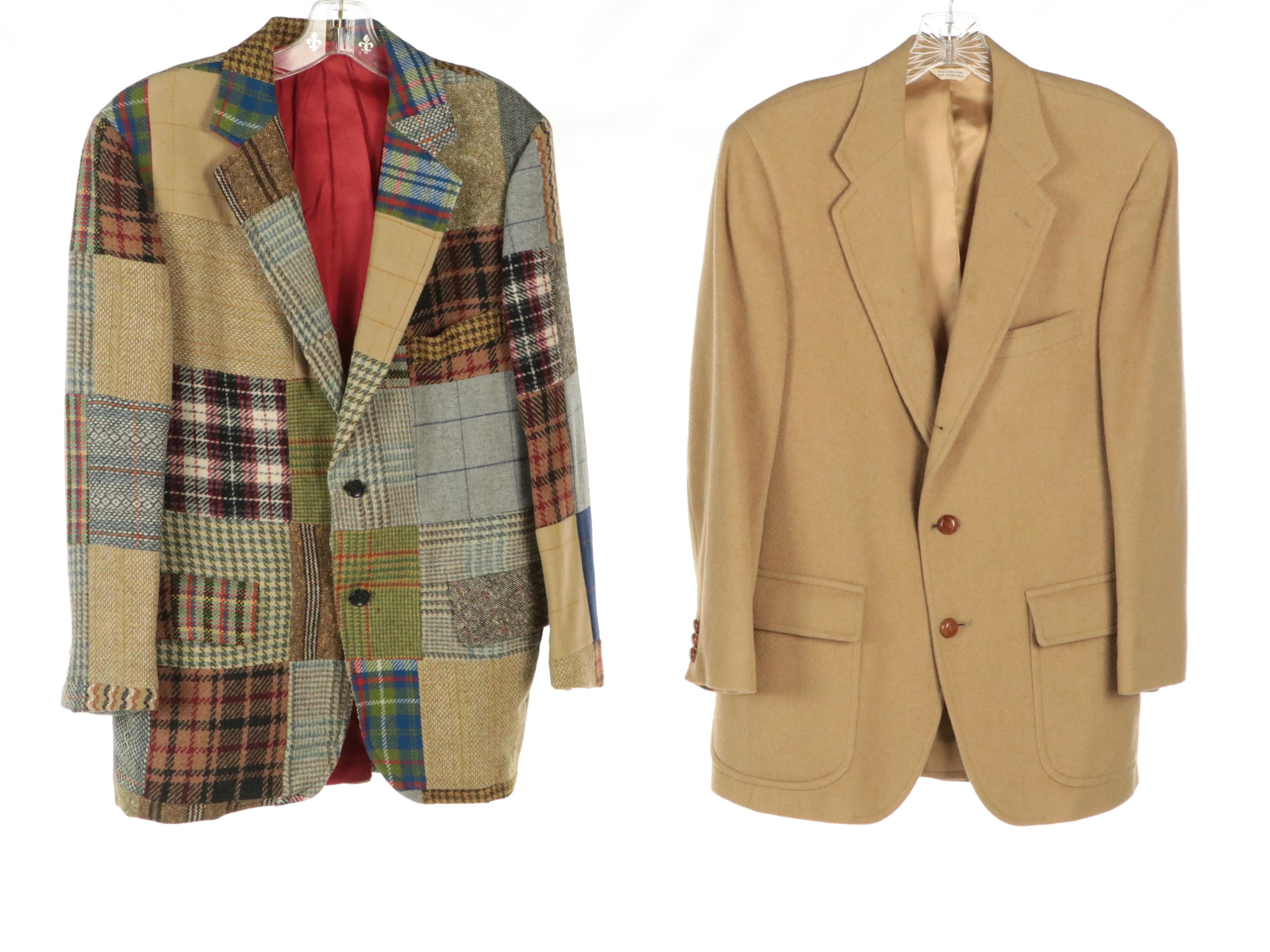Huntington Camel Hair and Chipp Patchwork Blazers with Tattersall Wool Vests