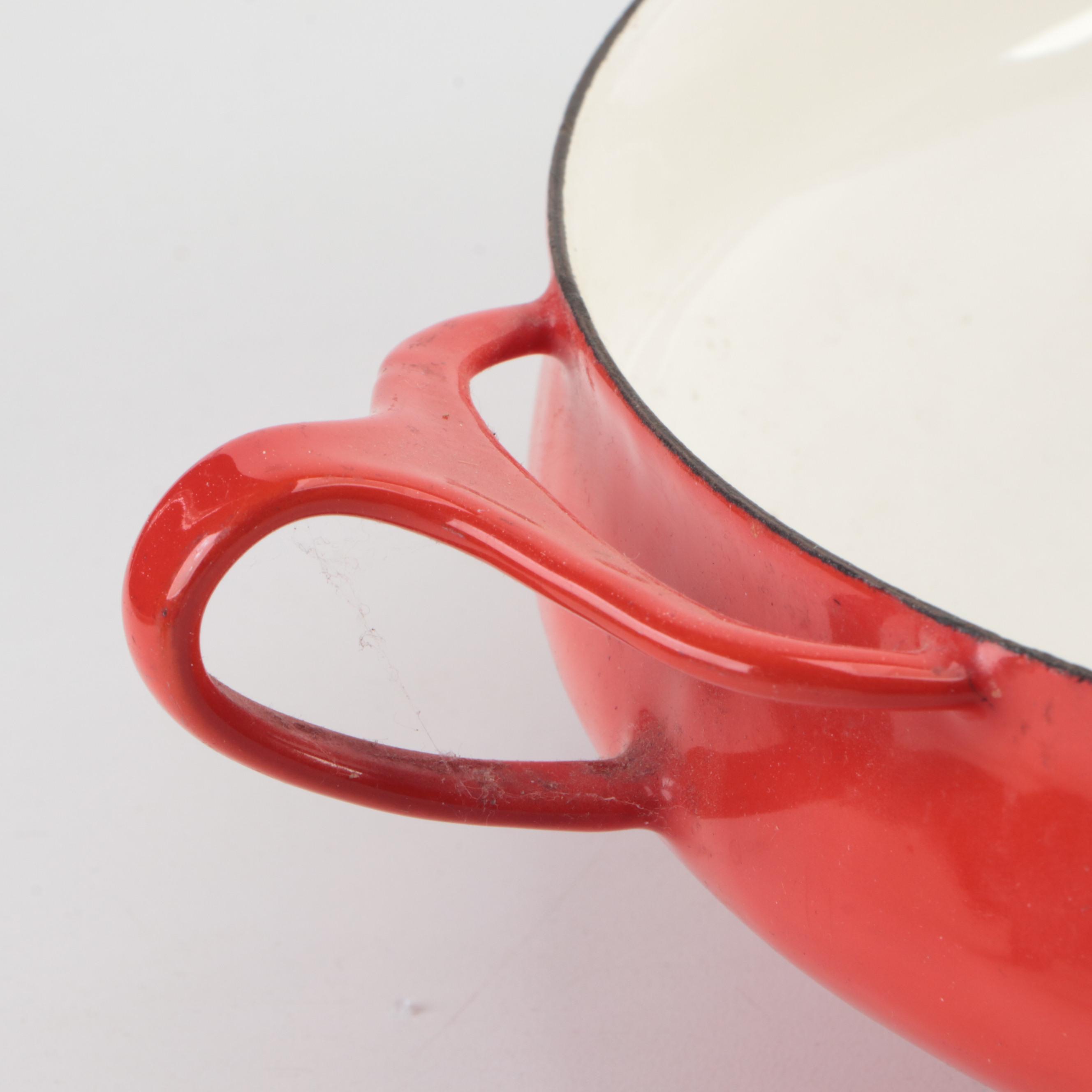 Dansk Danish Modern Cast Iron Enamel Købenstyle Casserole Dish and Pan