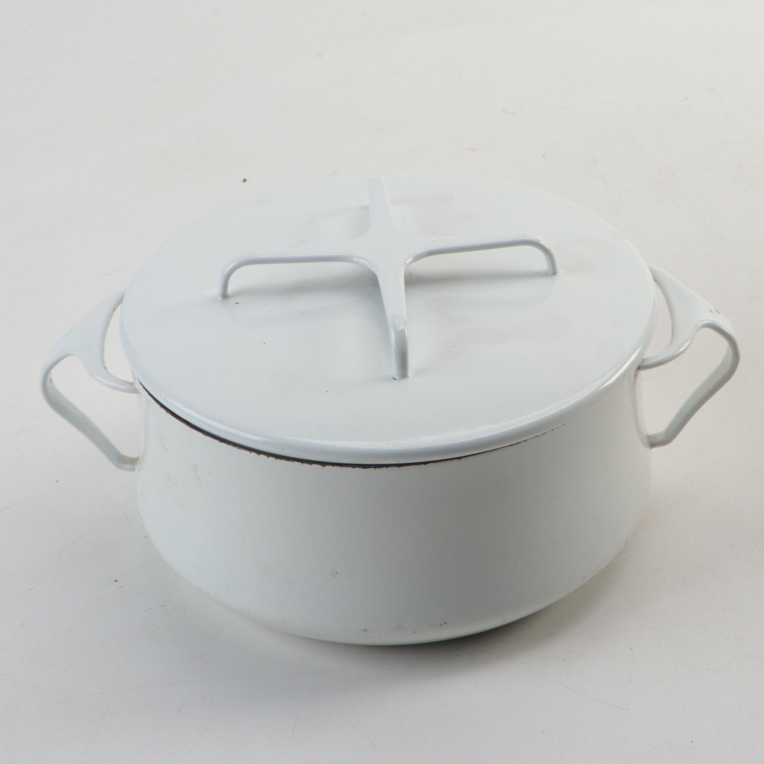 Dansk Danish Modern Cast Iron Enamel Købenstyle Casserole Dish and Pan