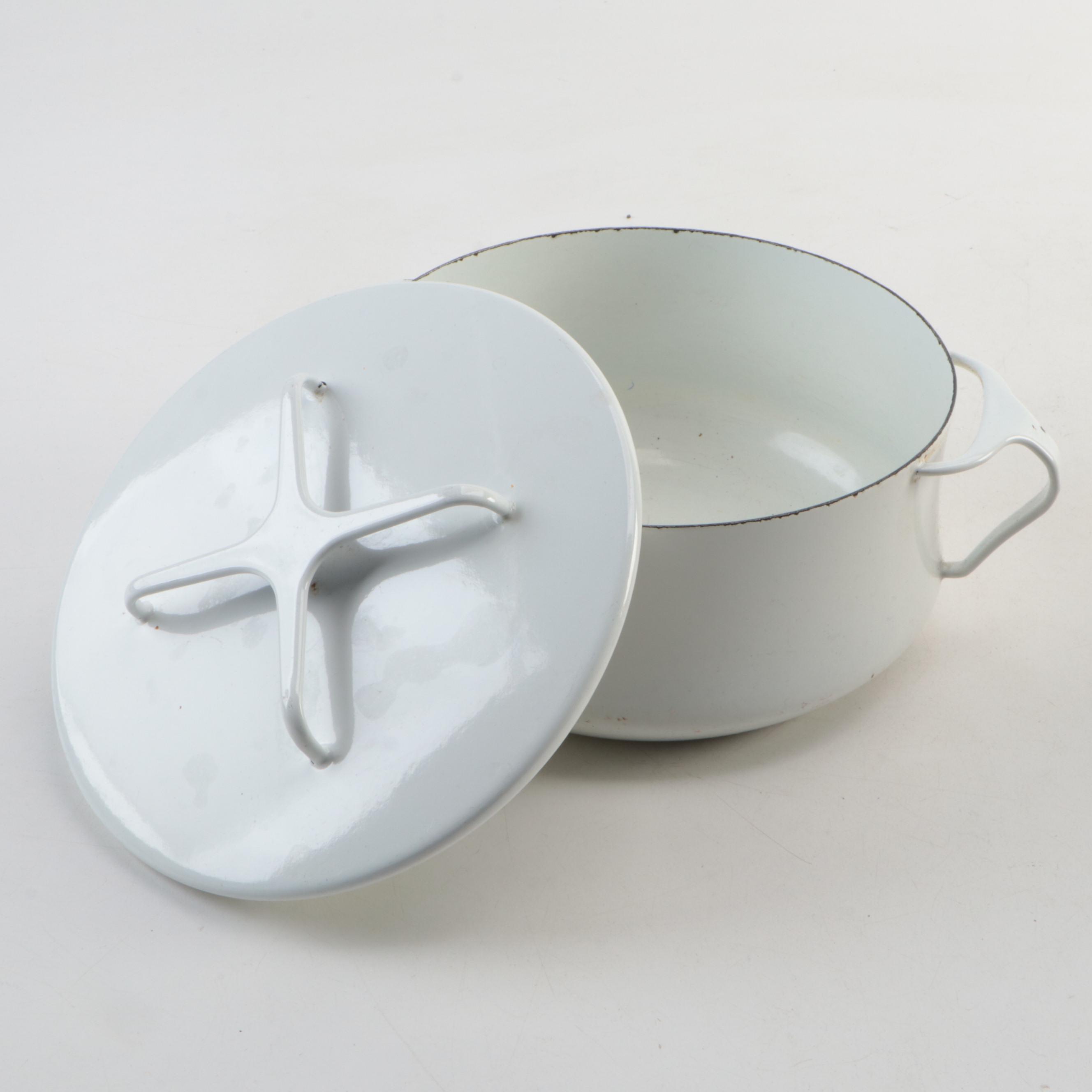 Dansk Danish Modern Cast Iron Enamel Købenstyle Casserole Dish and Pan