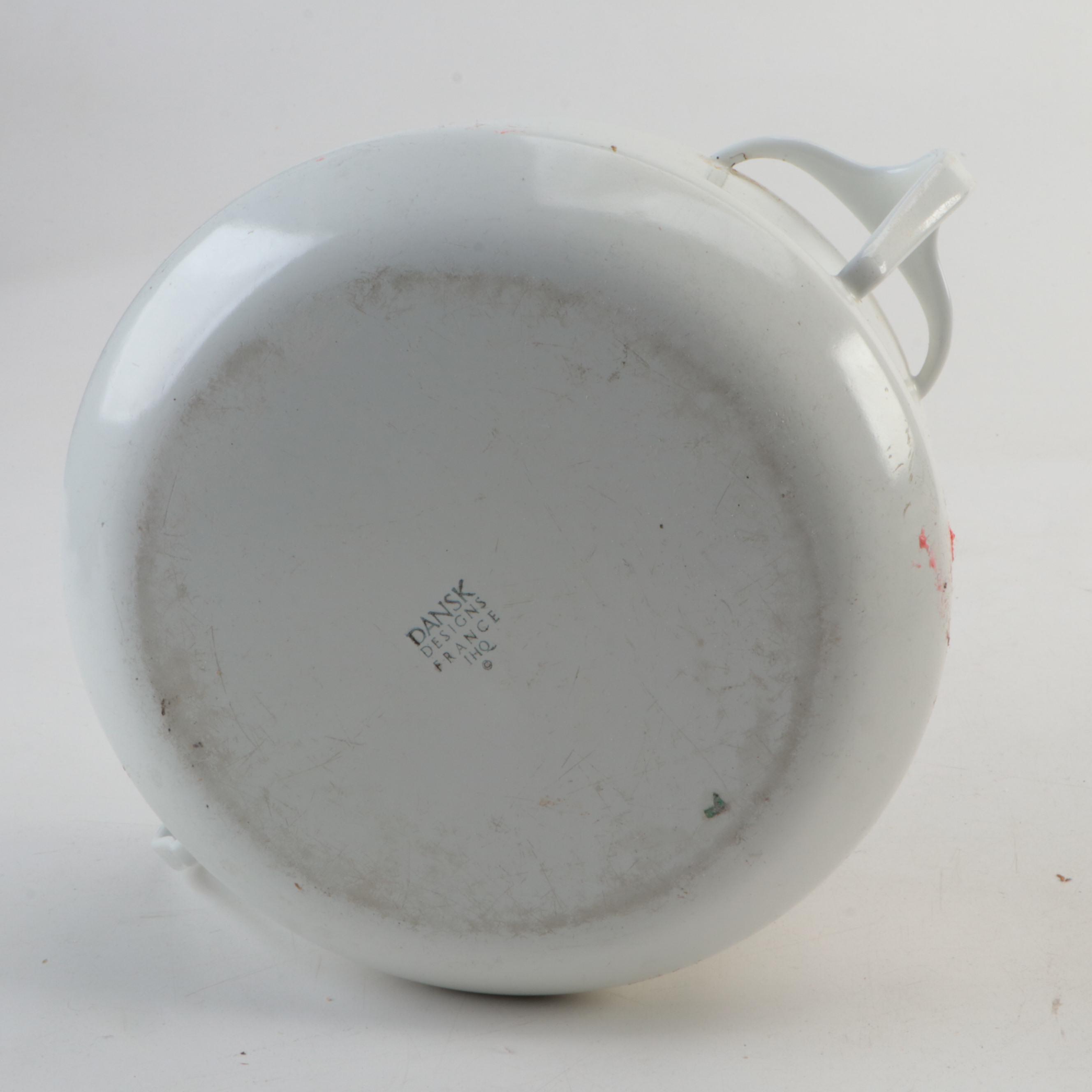 Dansk Danish Modern Cast Iron Enamel Købenstyle Casserole Dish and Pan