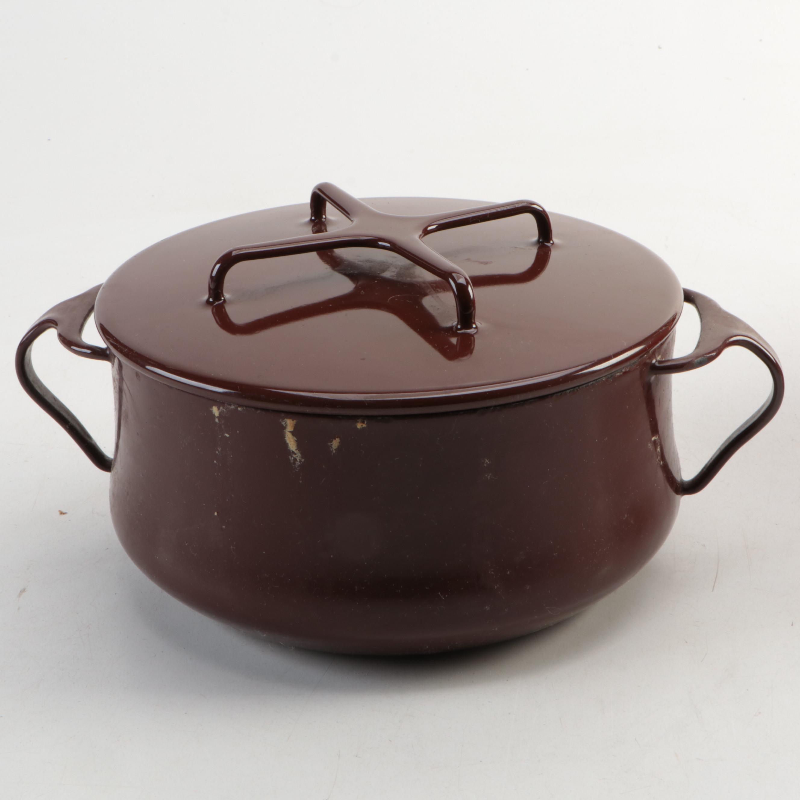 Dansk Danish Modern Cast Iron Enamel Købenstyle Casserole Dish and Pan