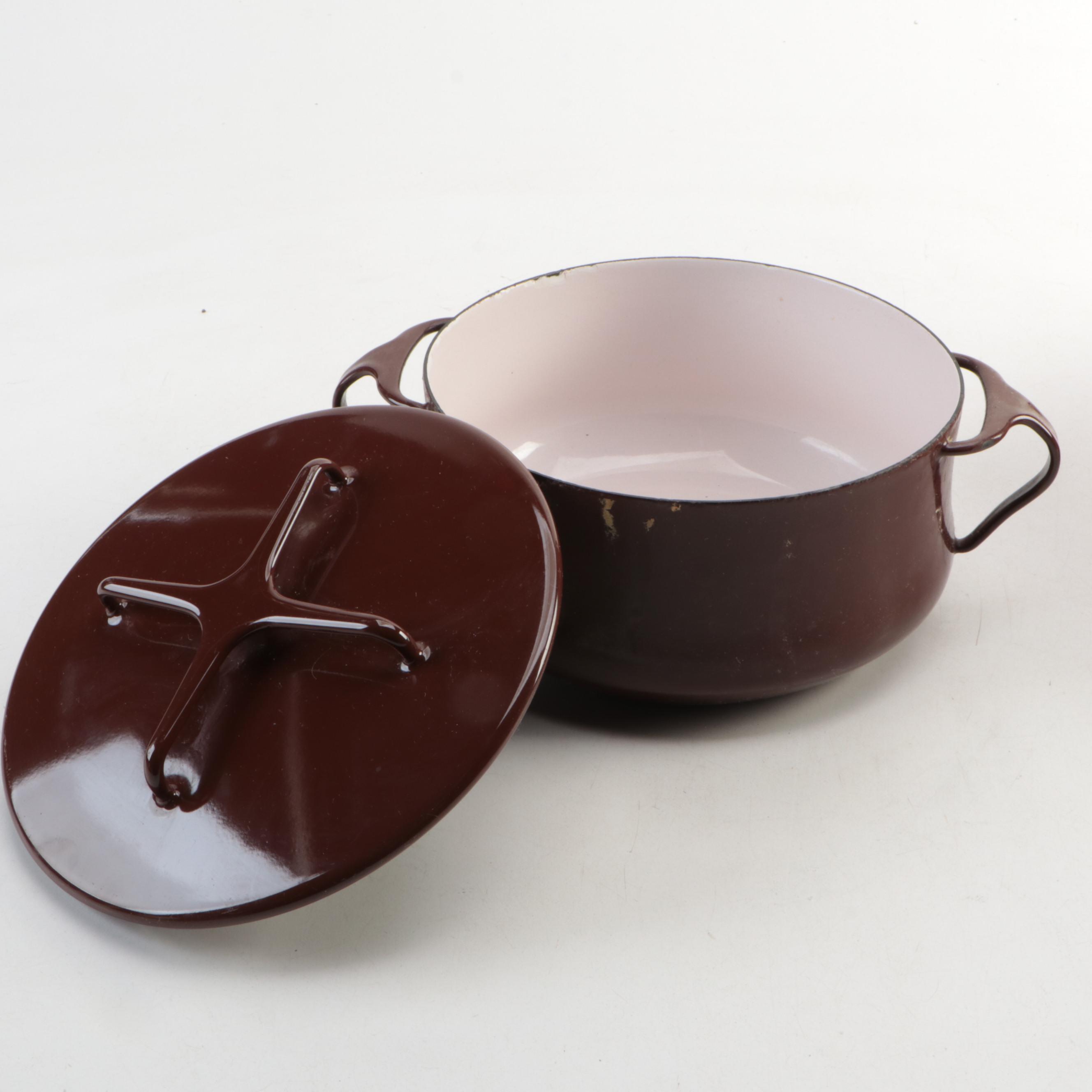 Dansk Danish Modern Cast Iron Enamel Købenstyle Casserole Dish and Pan