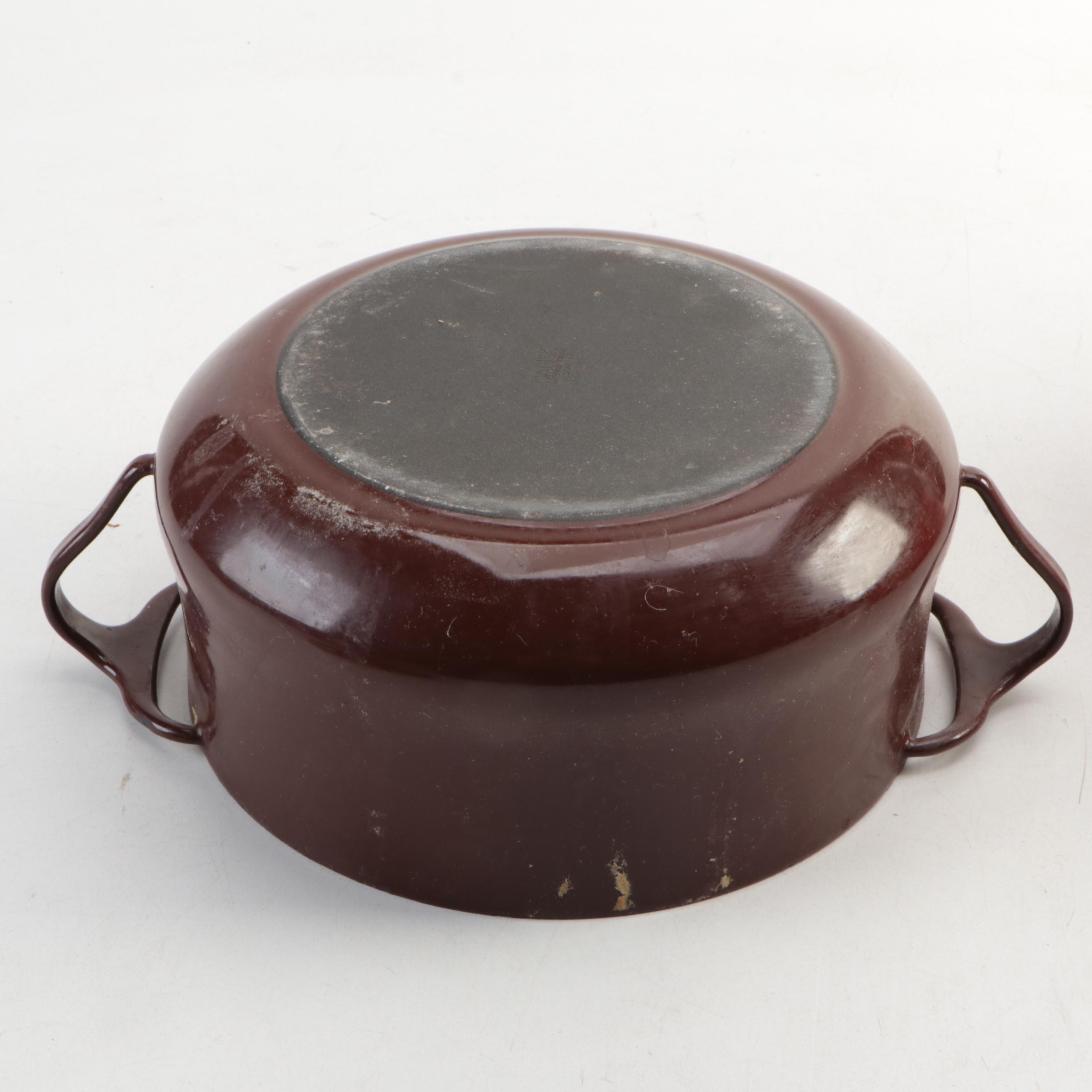 Dansk Danish Modern Cast Iron Enamel Købenstyle Casserole Dish and Pan