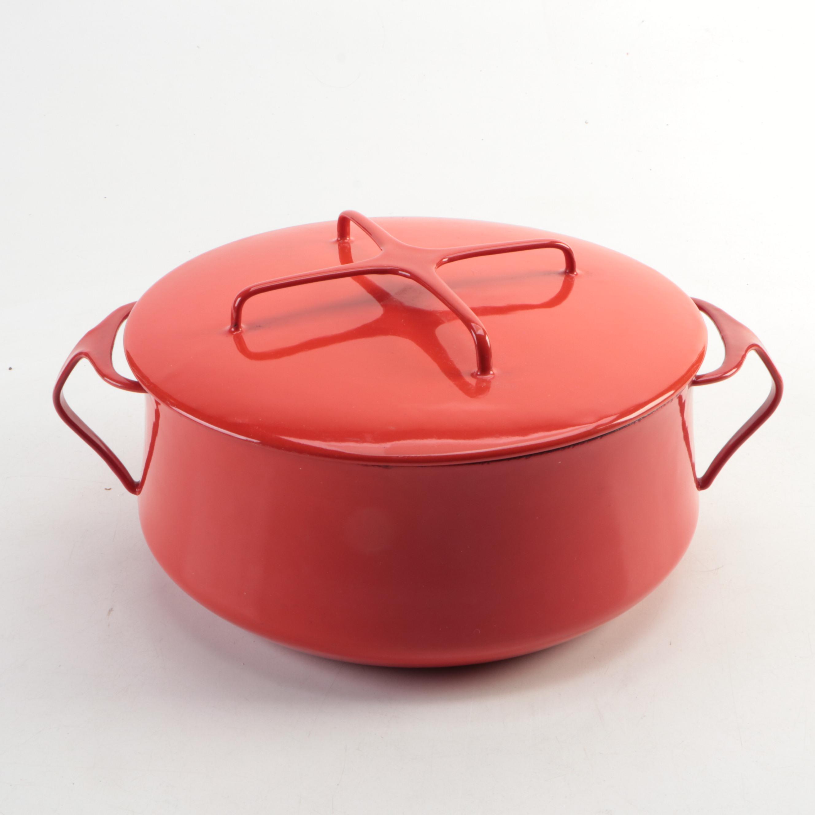 Dansk Danish Modern Cast Iron Enamel Købenstyle Casserole Dish and Pan