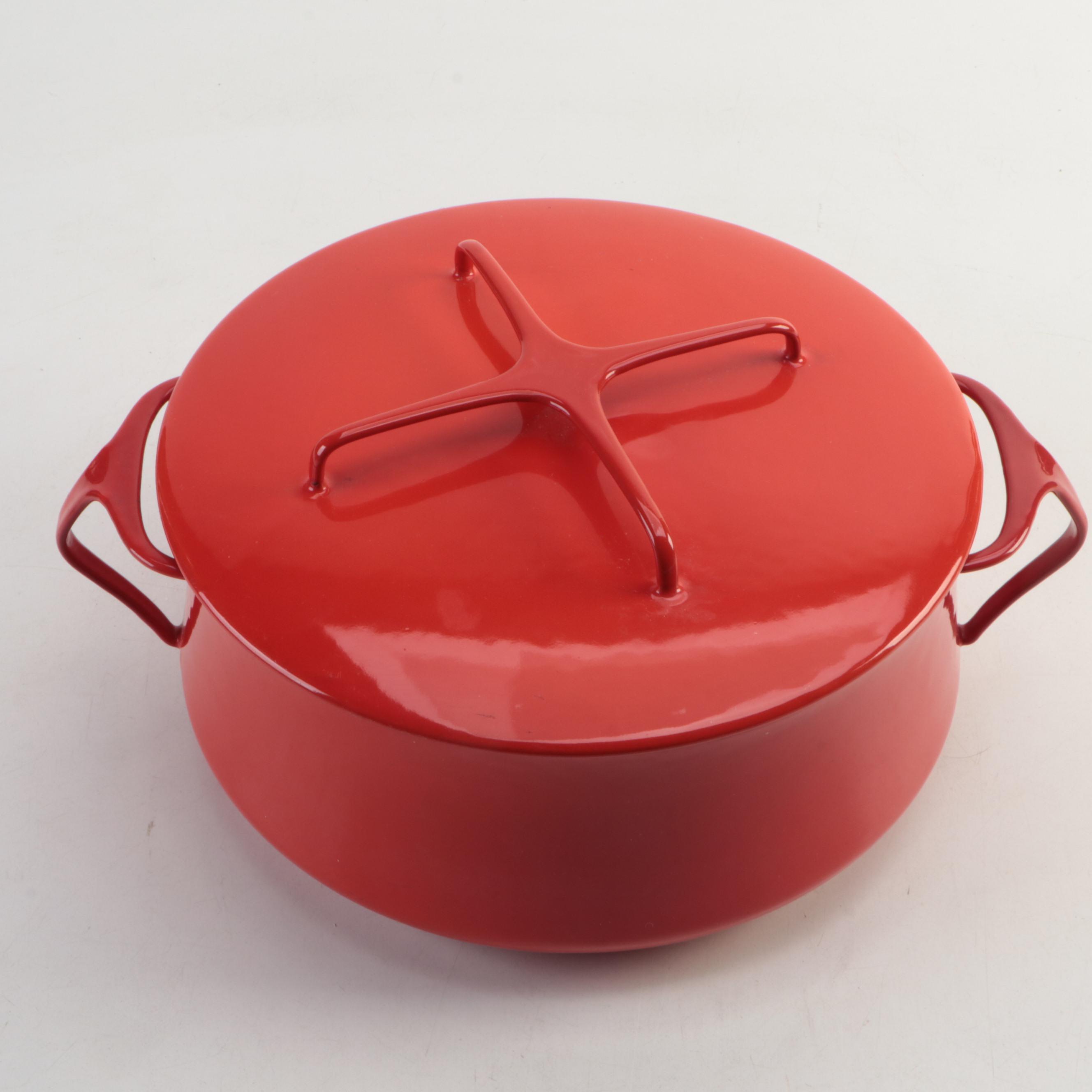 Dansk Danish Modern Cast Iron Enamel Købenstyle Casserole Dish and Pan