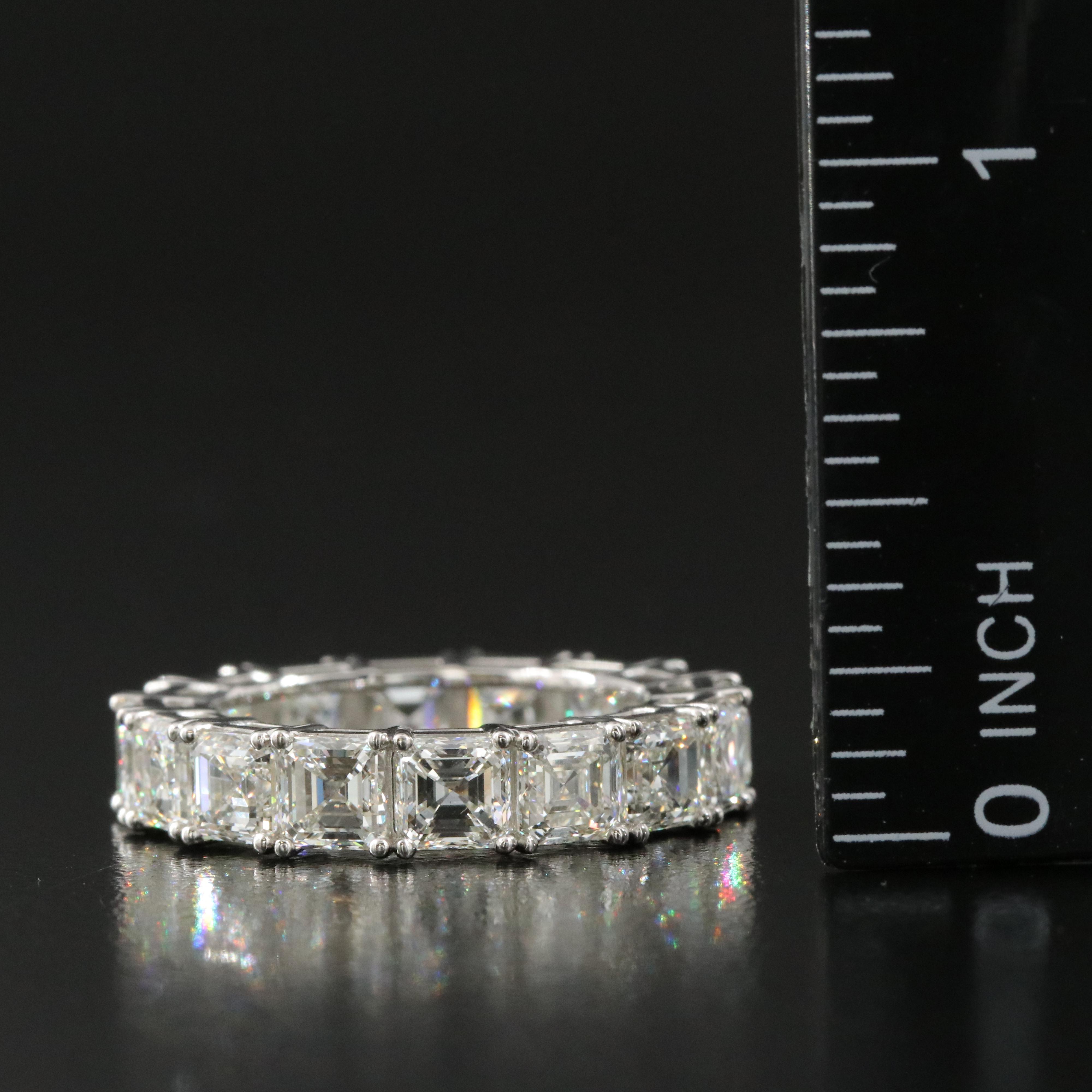 Platinum 8.27 CTW Flawless and IF Diamond Eternity Band with GIA Dossier Reports