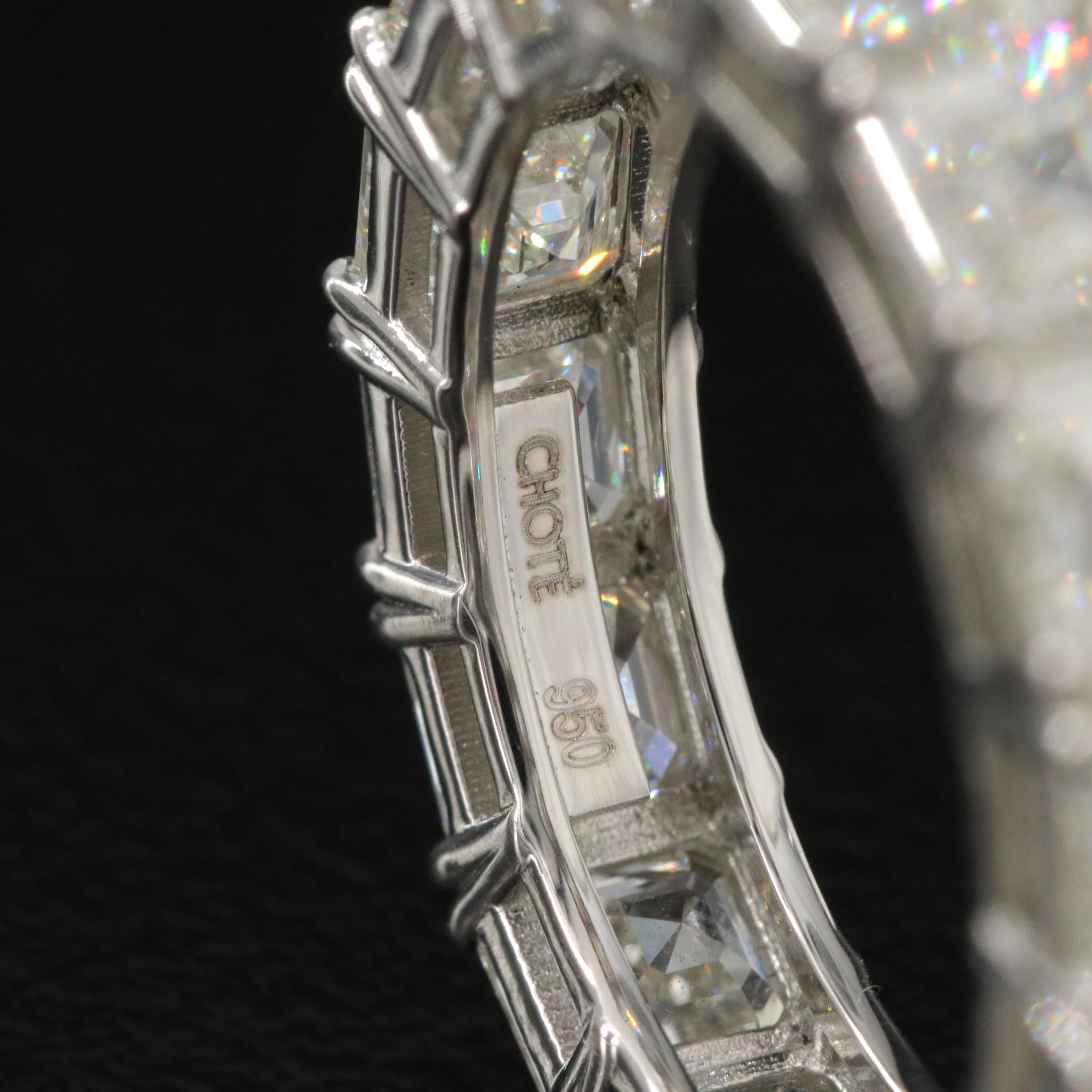 Platinum 8.27 CTW Flawless and IF Diamond Eternity Band with GIA Dossier Reports