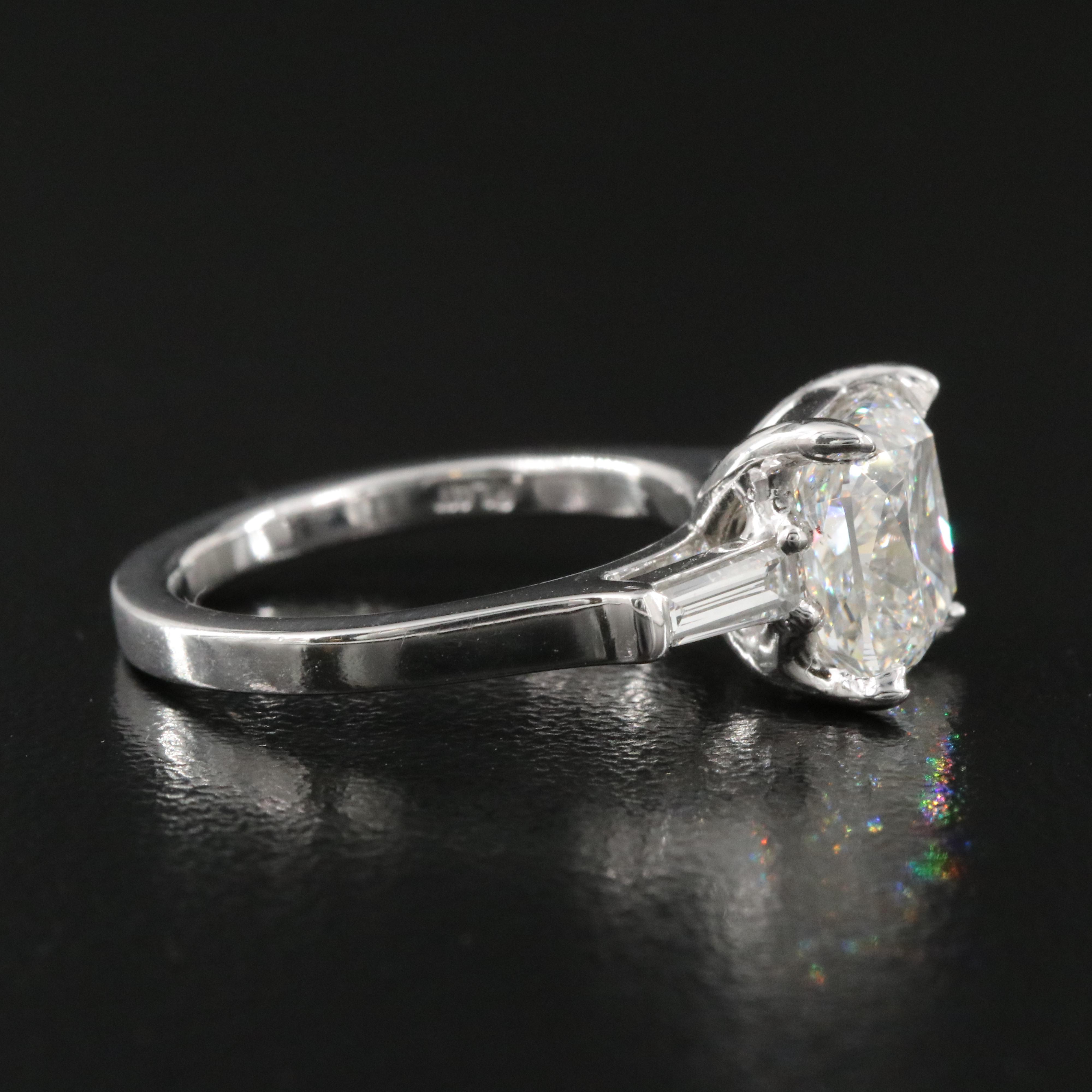 Platinum 3.36 CTW Diamond Ring with GIA Report