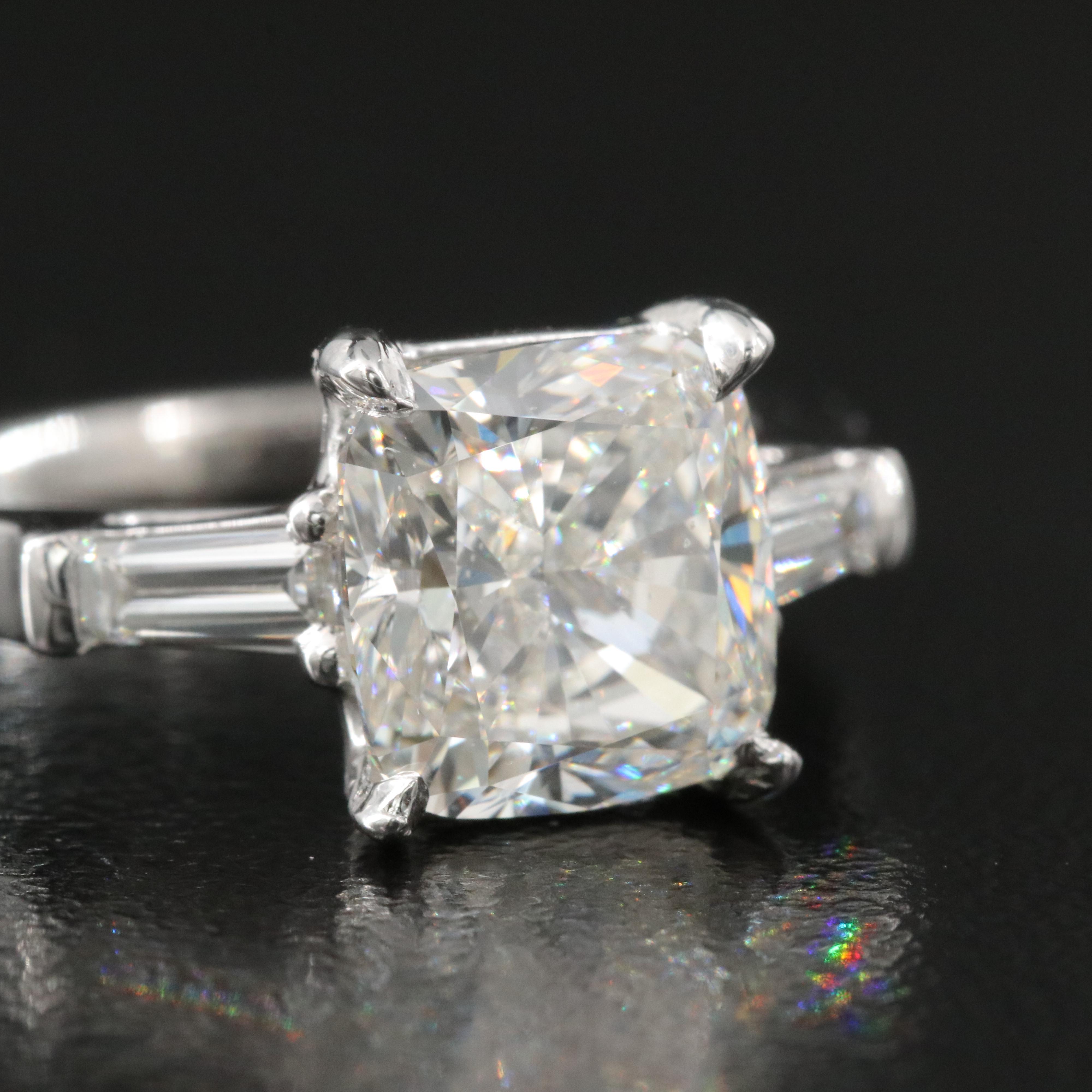 Platinum 3.36 CTW Diamond Ring with GIA Report