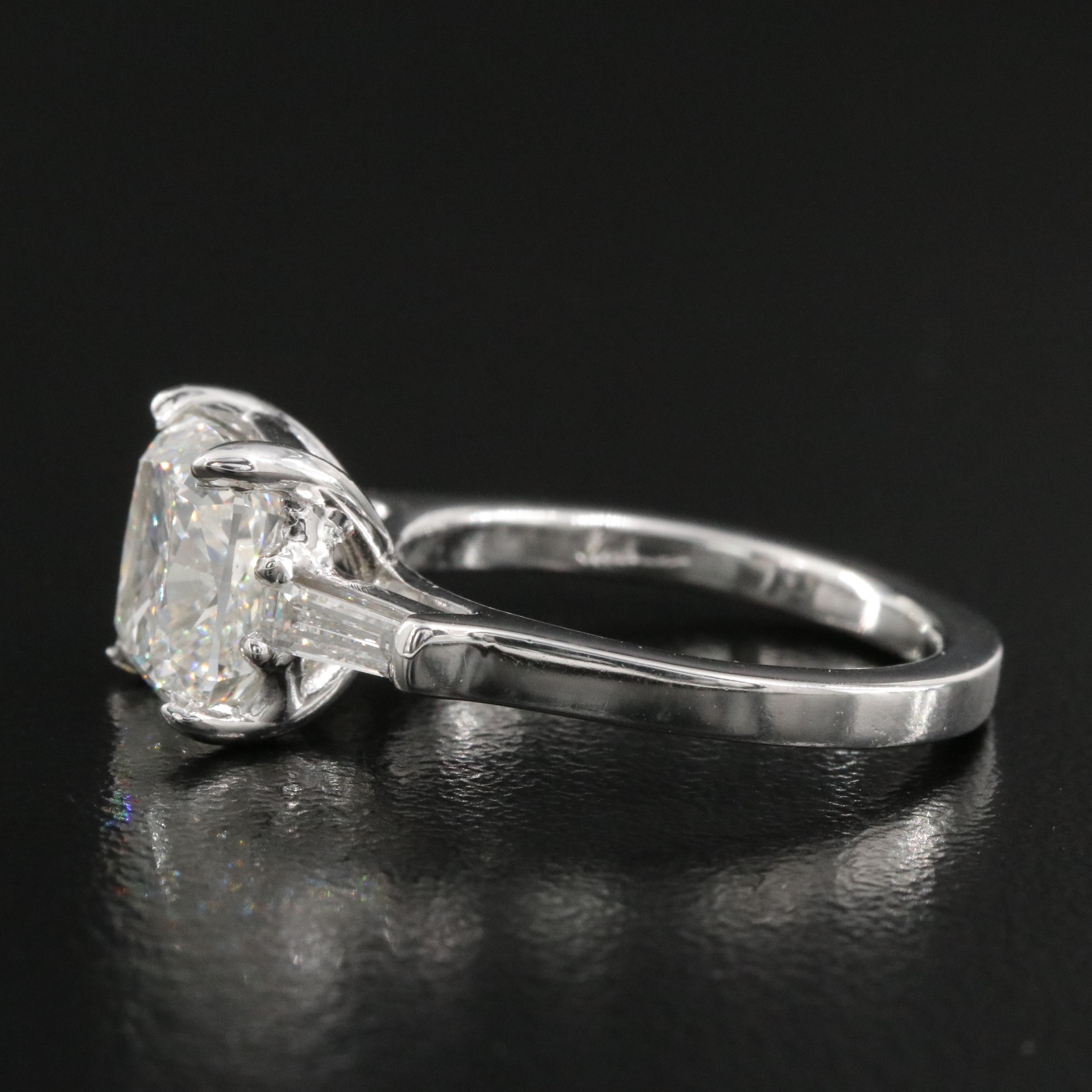 Platinum 3.36 CTW Diamond Ring with GIA Report