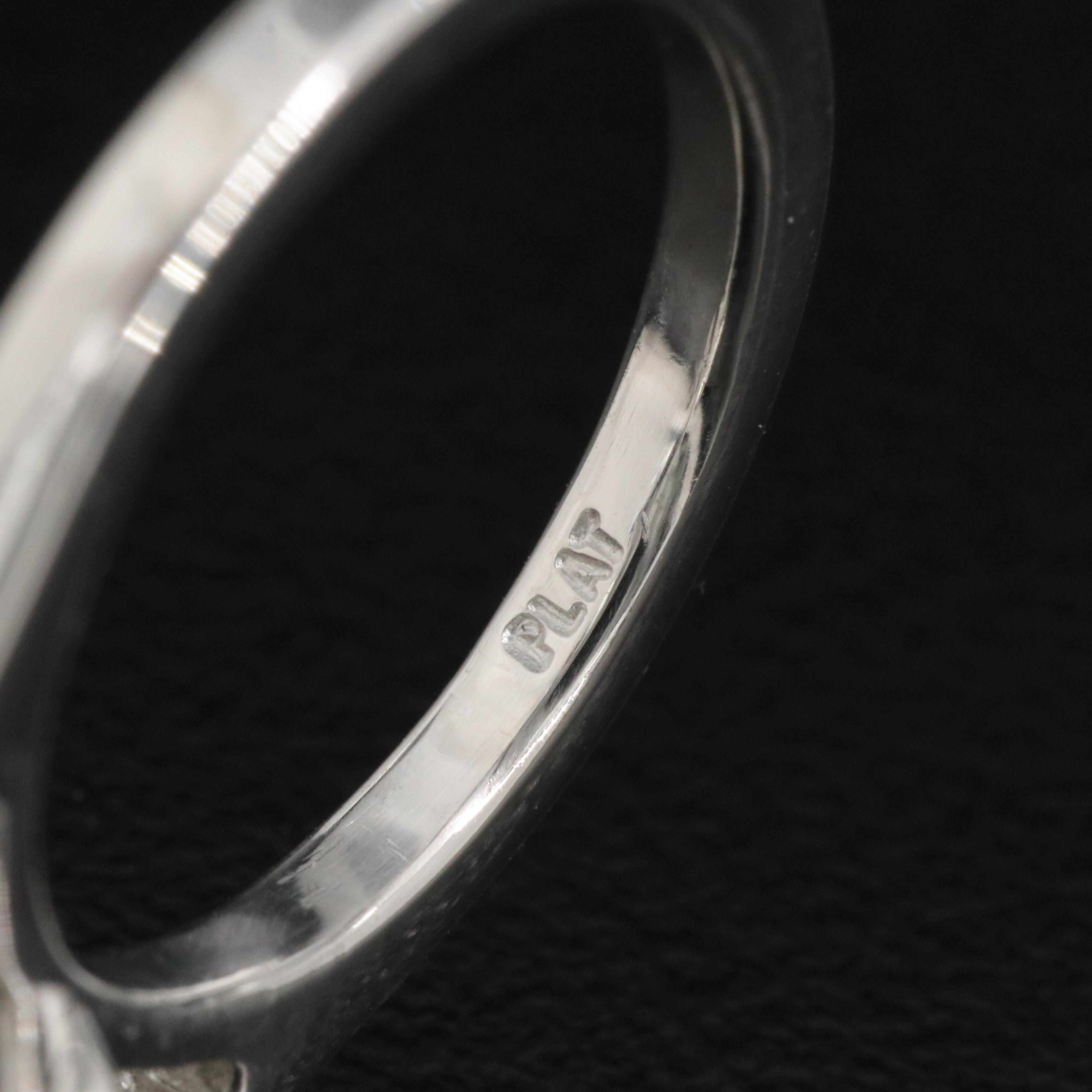 Platinum 3.36 CTW Diamond Ring with GIA Report