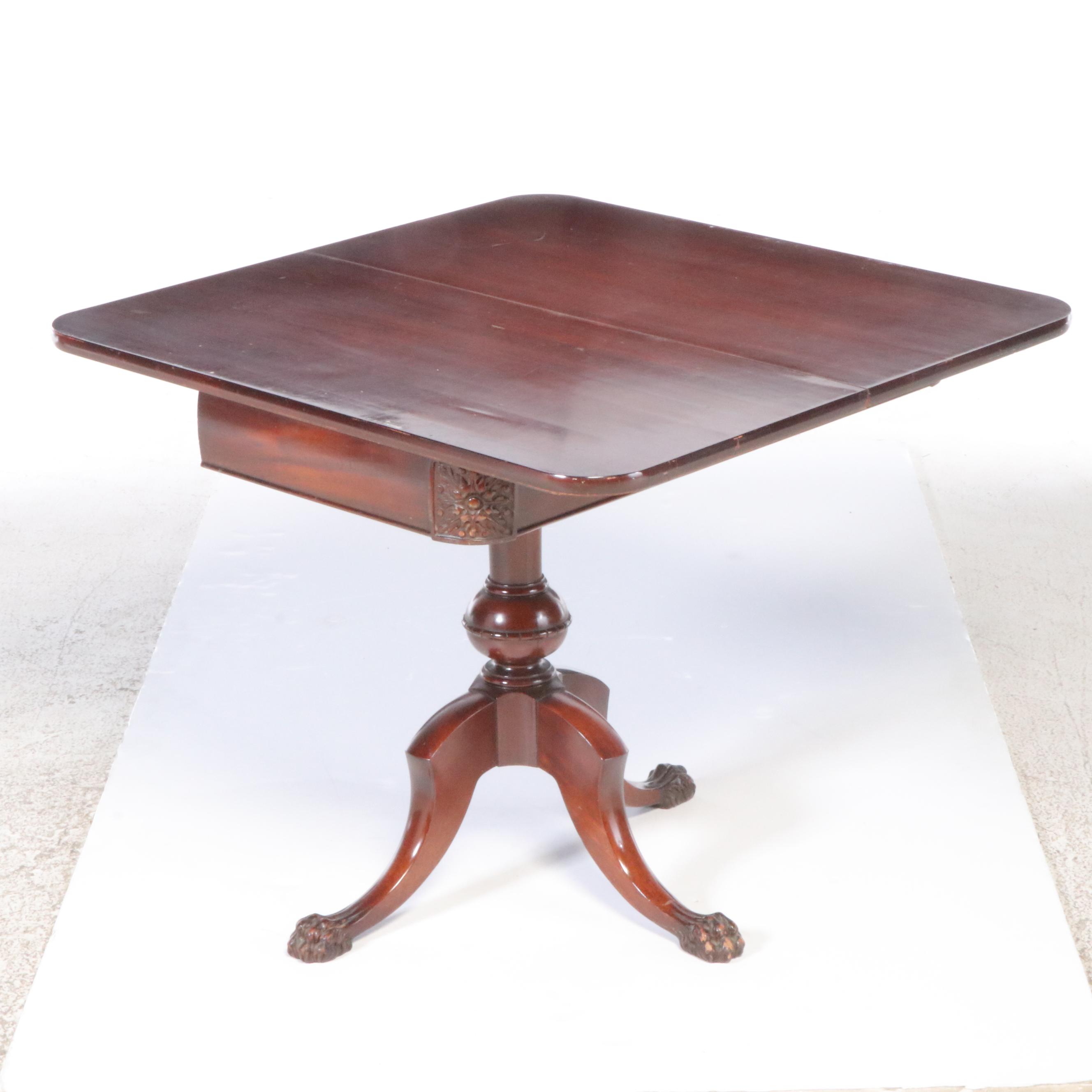 Zangerle & Peterson Georgian Style Mahogany Flip-Top Games Table