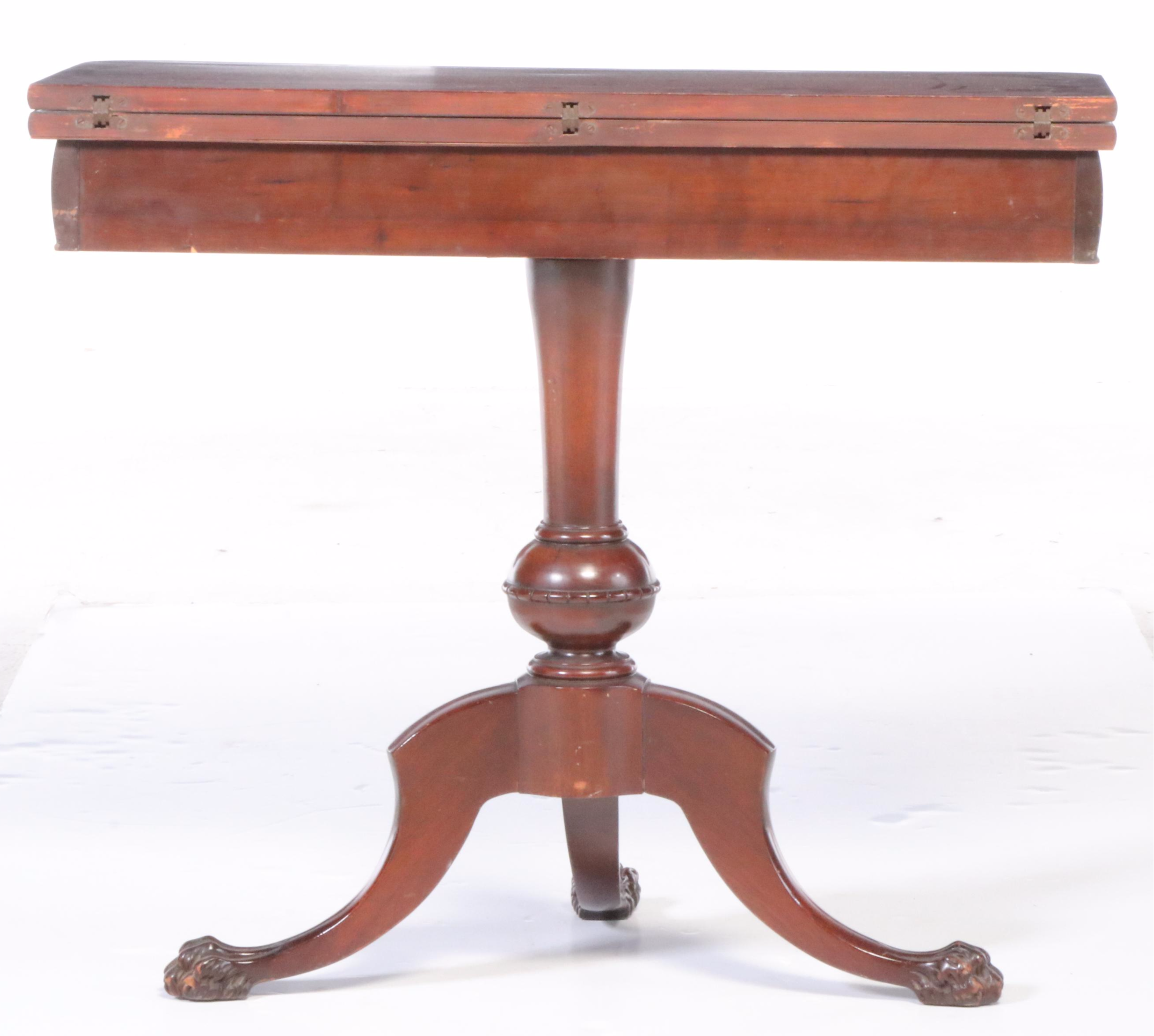Zangerle & Peterson Georgian Style Mahogany Flip-Top Games Table