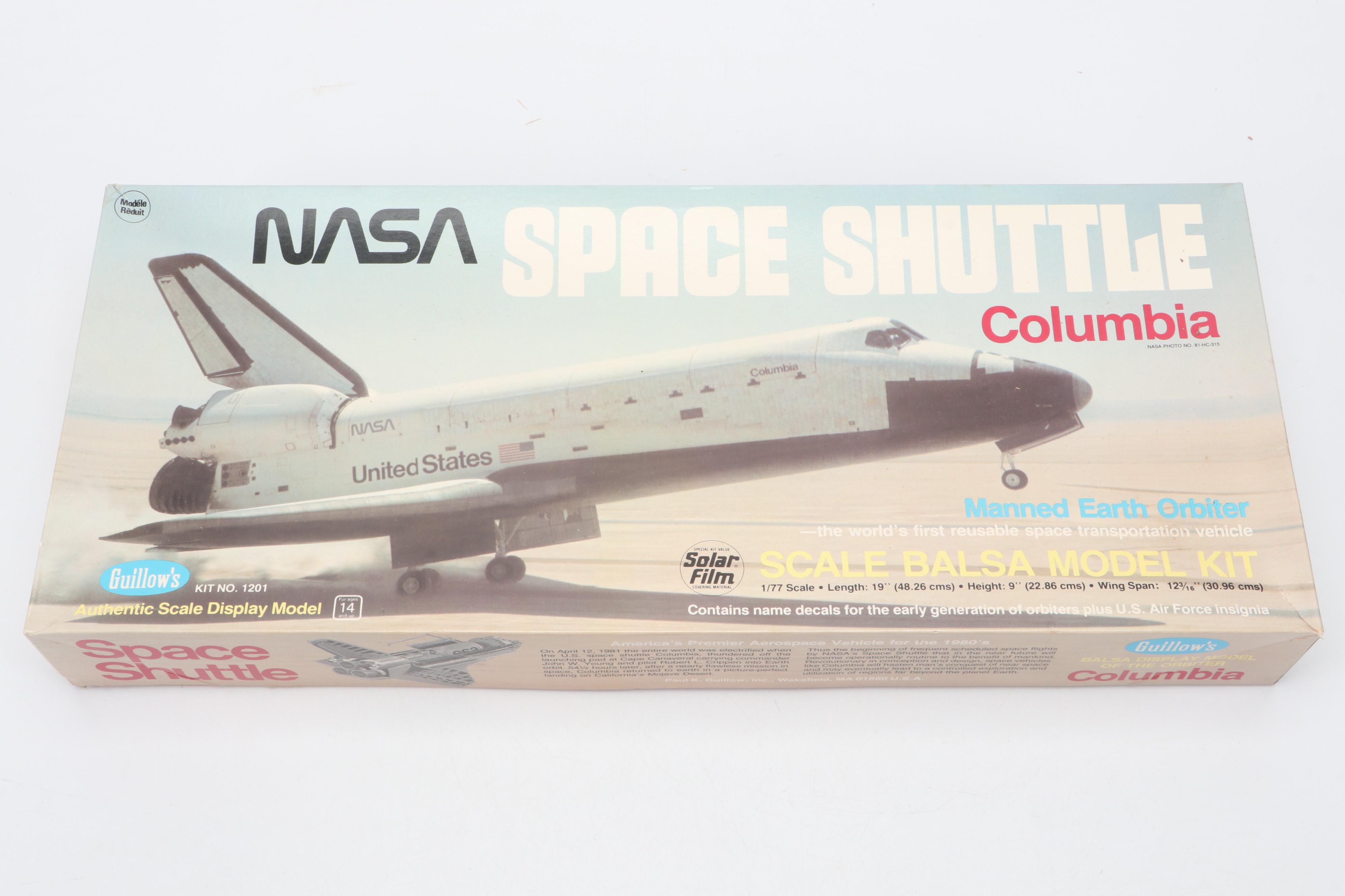 Paul K. Guillow "NASA Space Shuttle Columbia" Model Kit