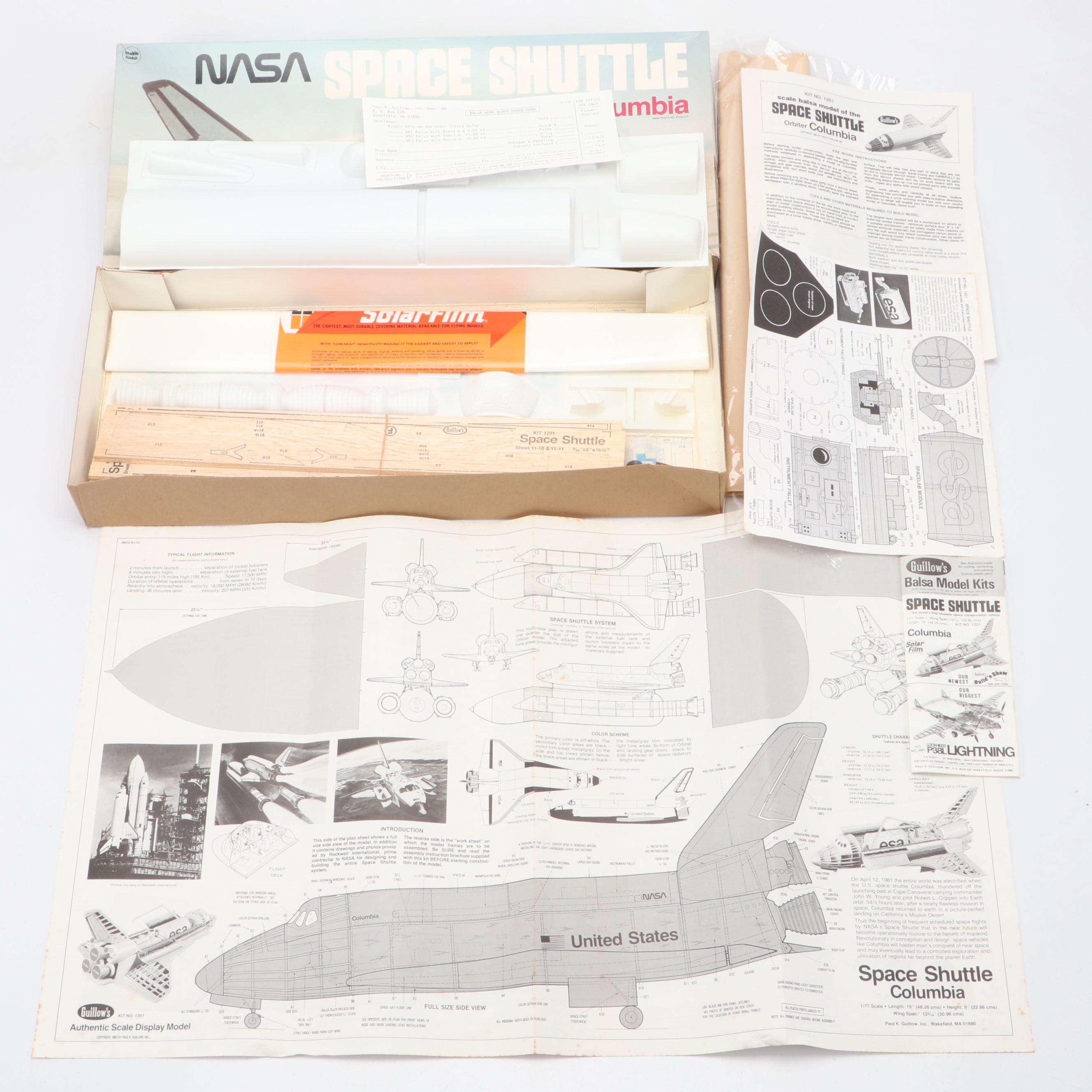 Paul K. Guillow "NASA Space Shuttle Columbia" Model Kit