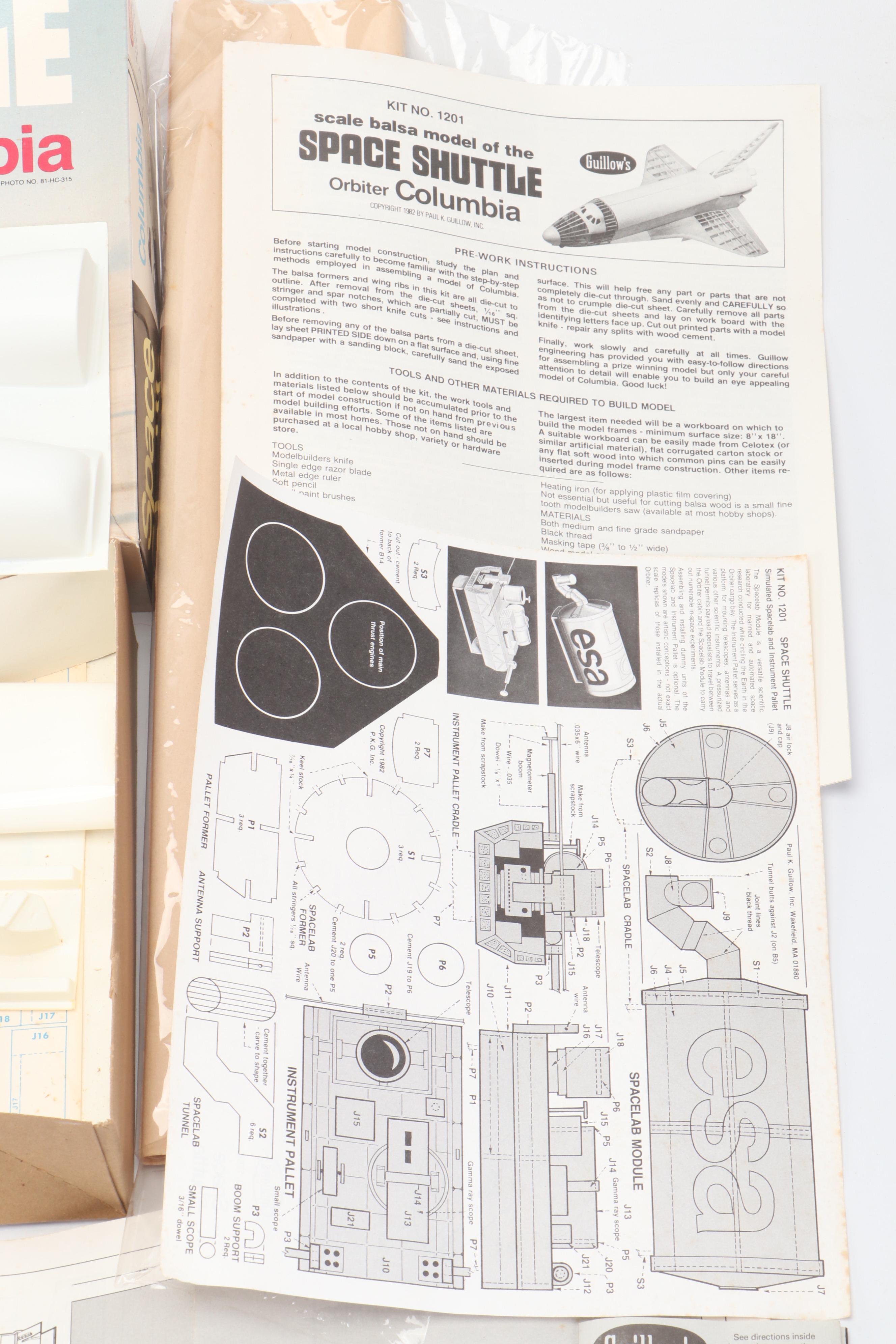 Paul K. Guillow "NASA Space Shuttle Columbia" Model Kit