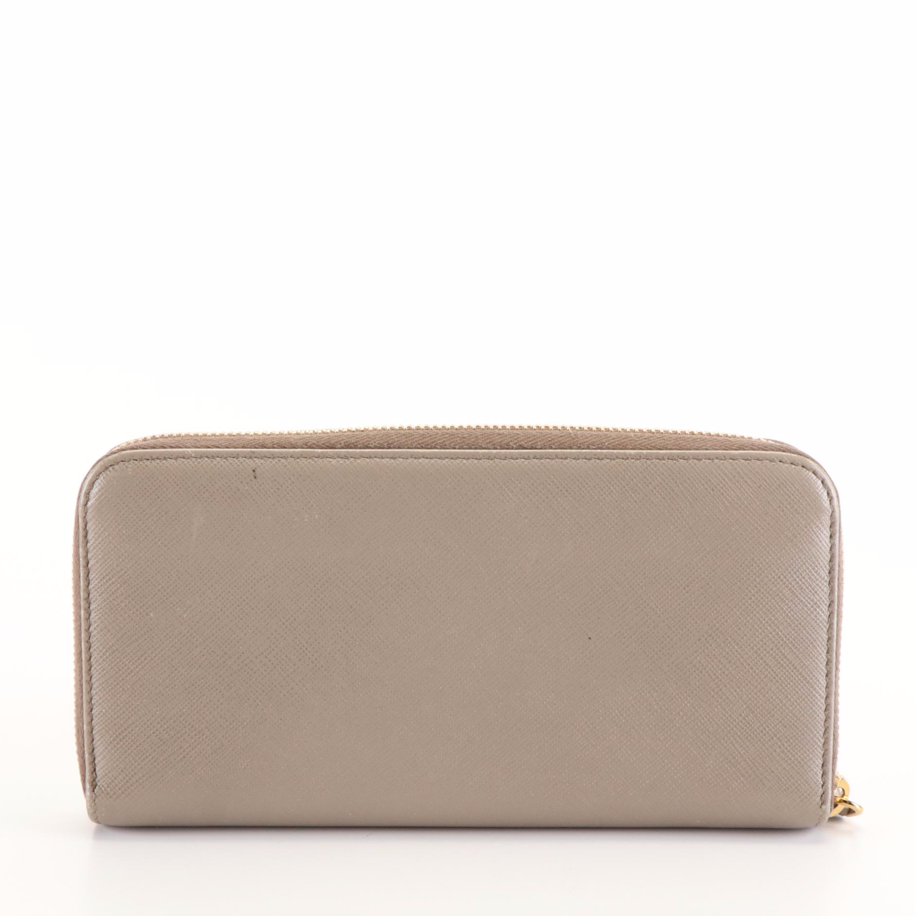 Prada Bow Zip Around Long Wallet in Saffiano Leather