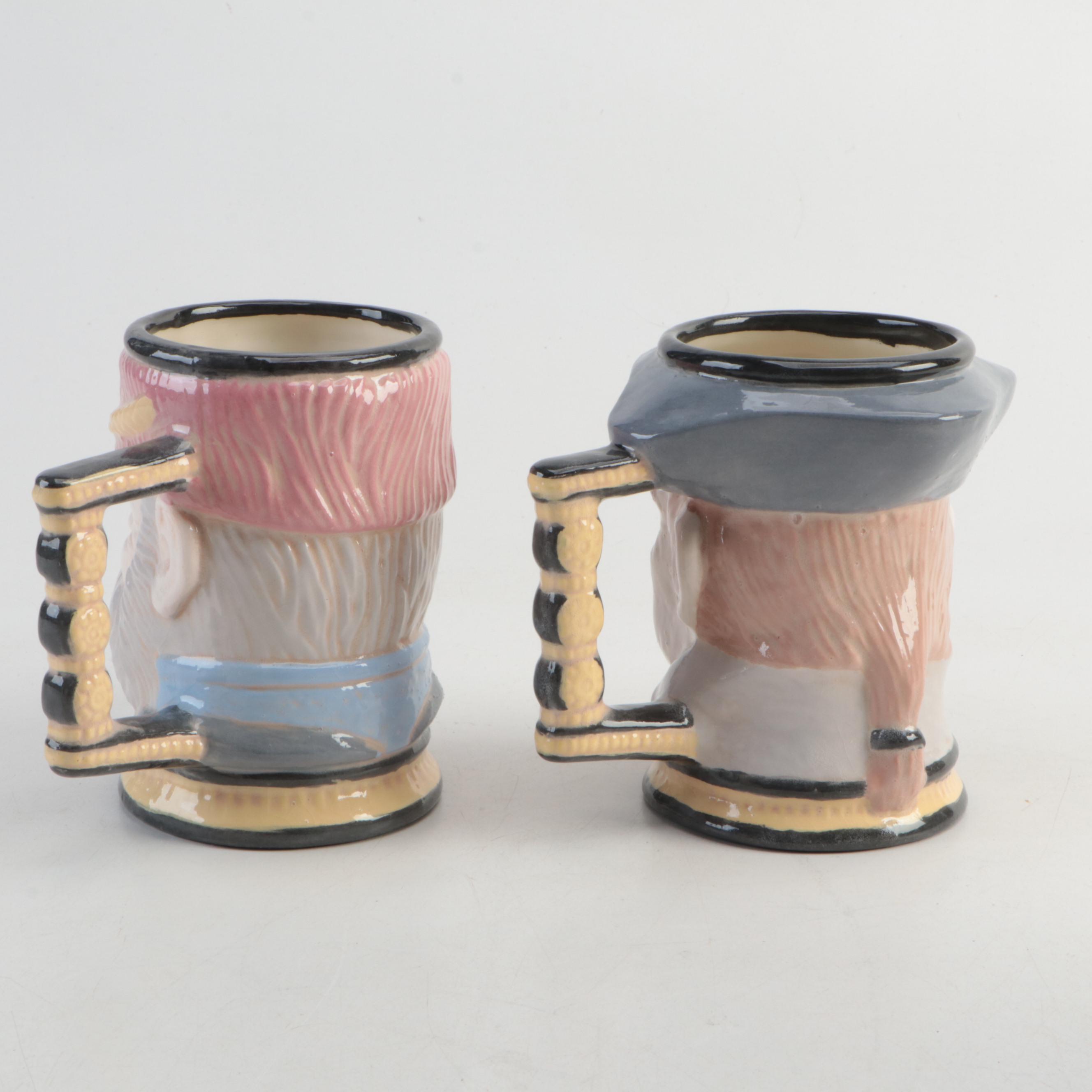 Toby Jug Style Ceramic Mugs, 1997