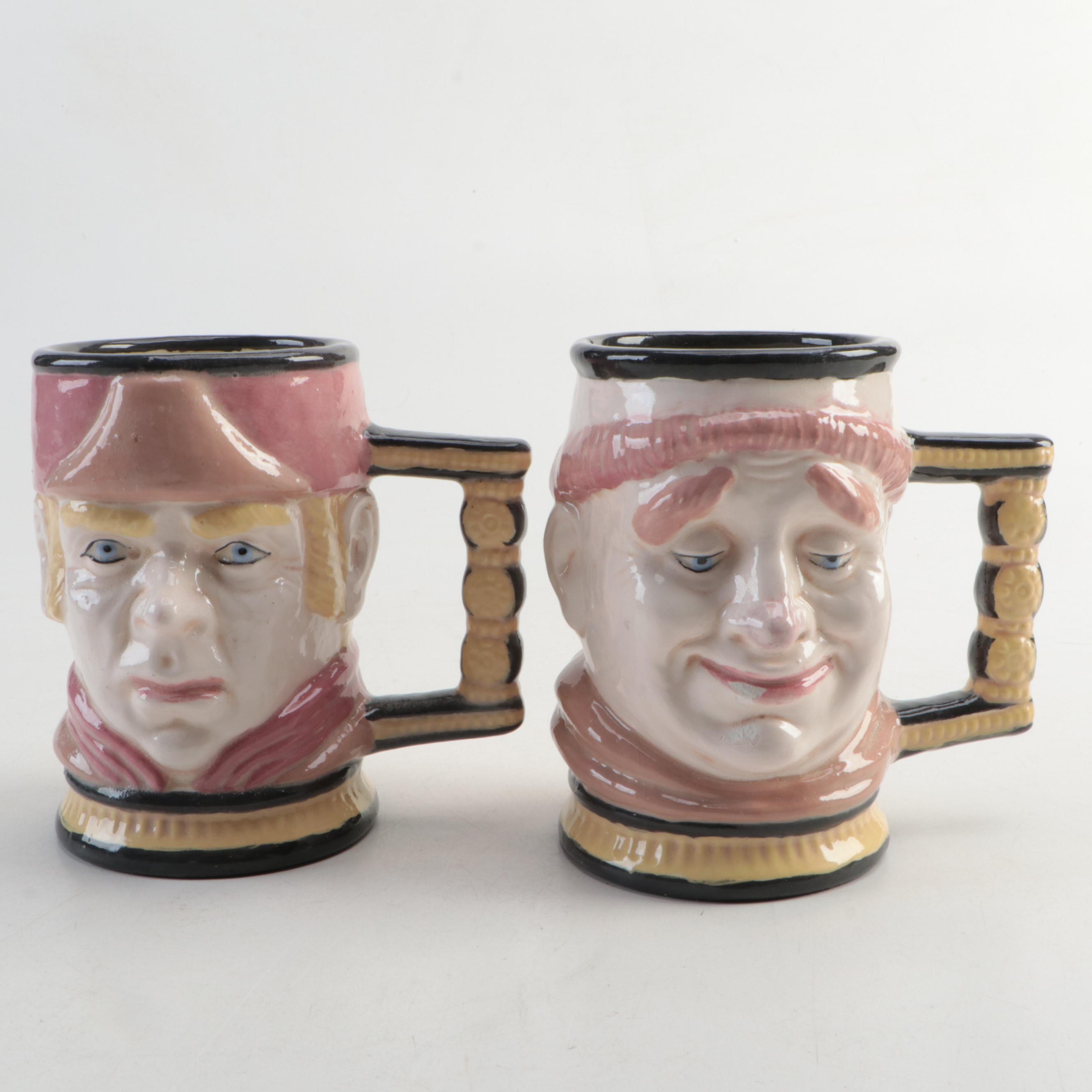 Toby Jug Style Ceramic Mugs, 1997