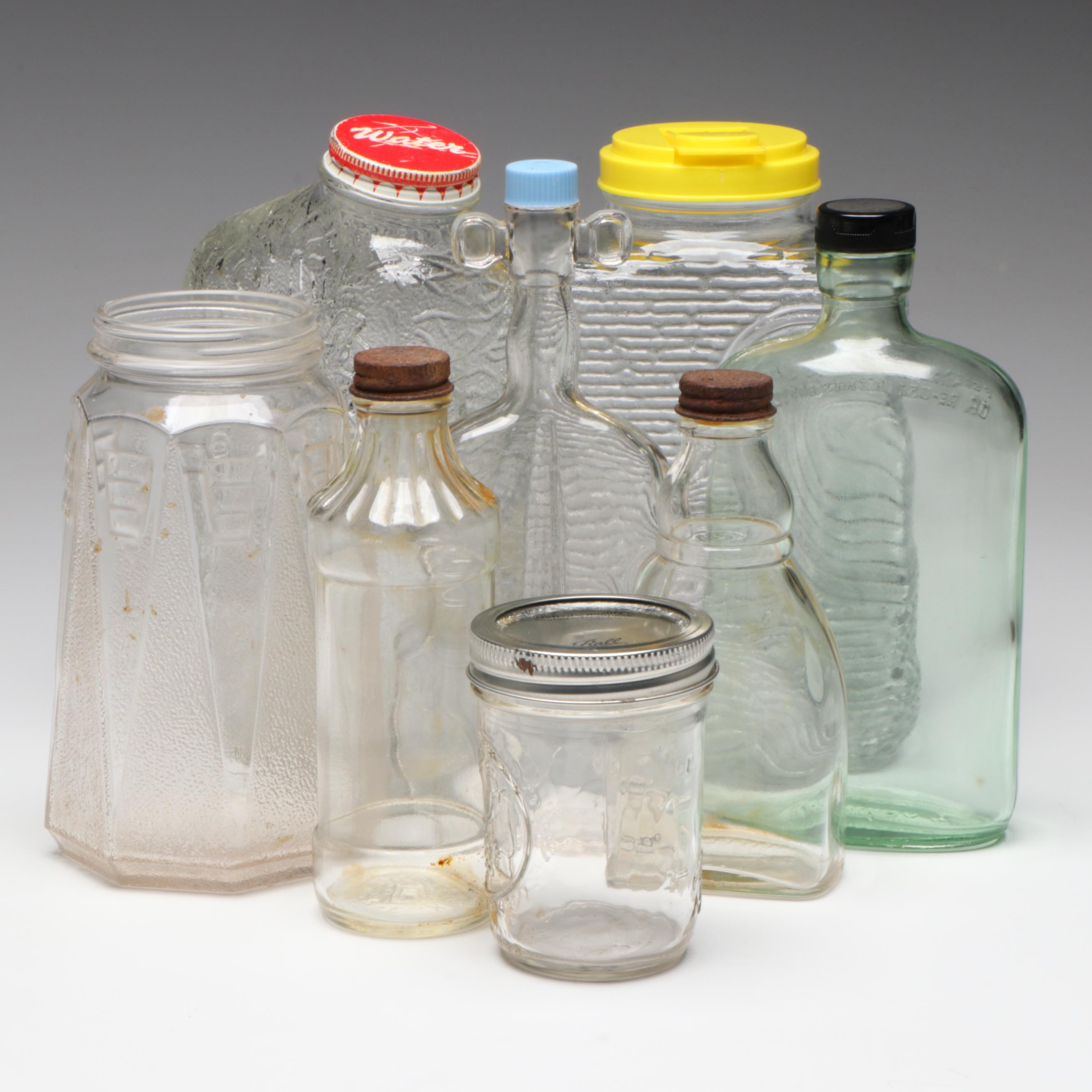 Hazel Atlas, Bacardi with Other Glass Bottles and Ball Mason Jar