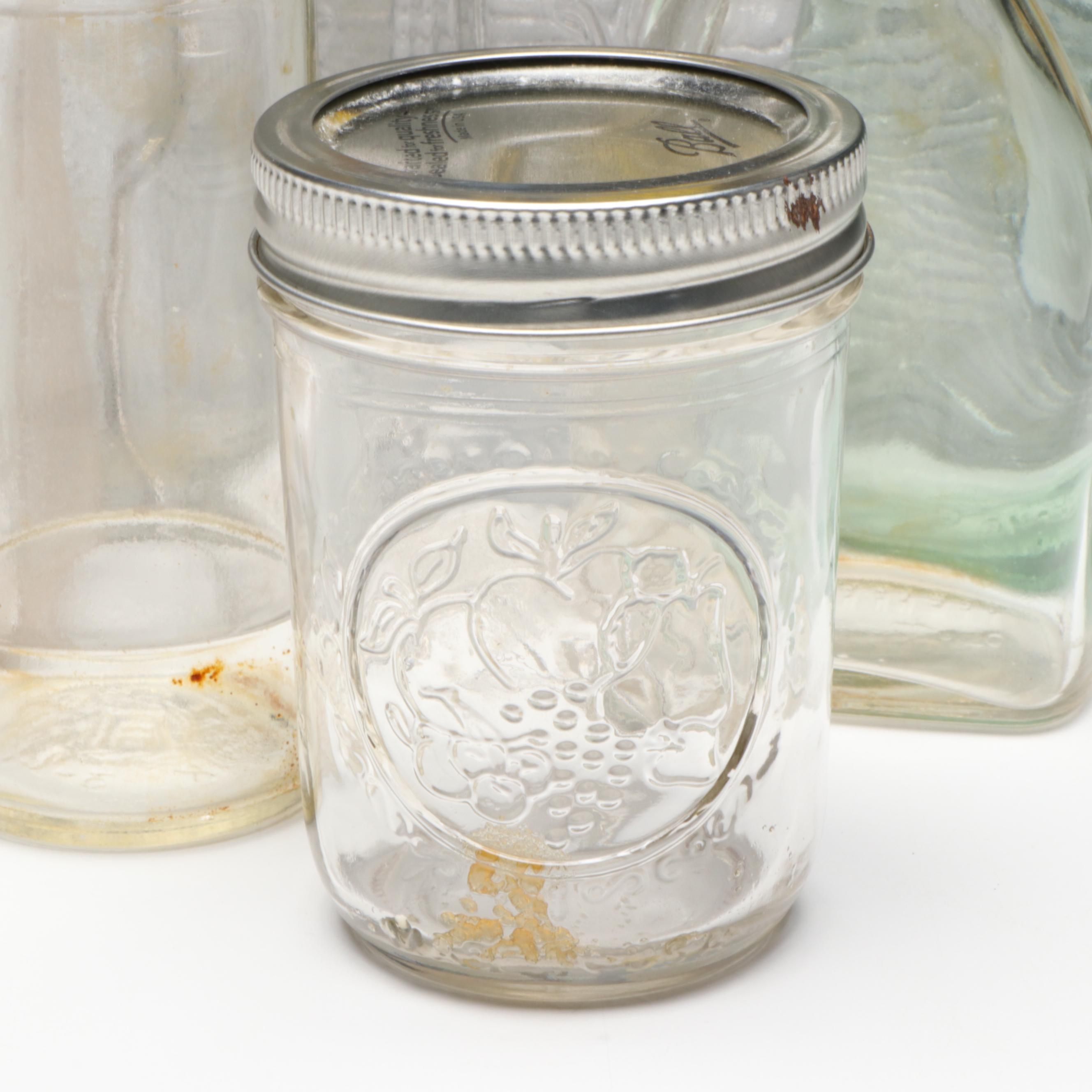 Hazel Atlas, Bacardi with Other Glass Bottles and Ball Mason Jar