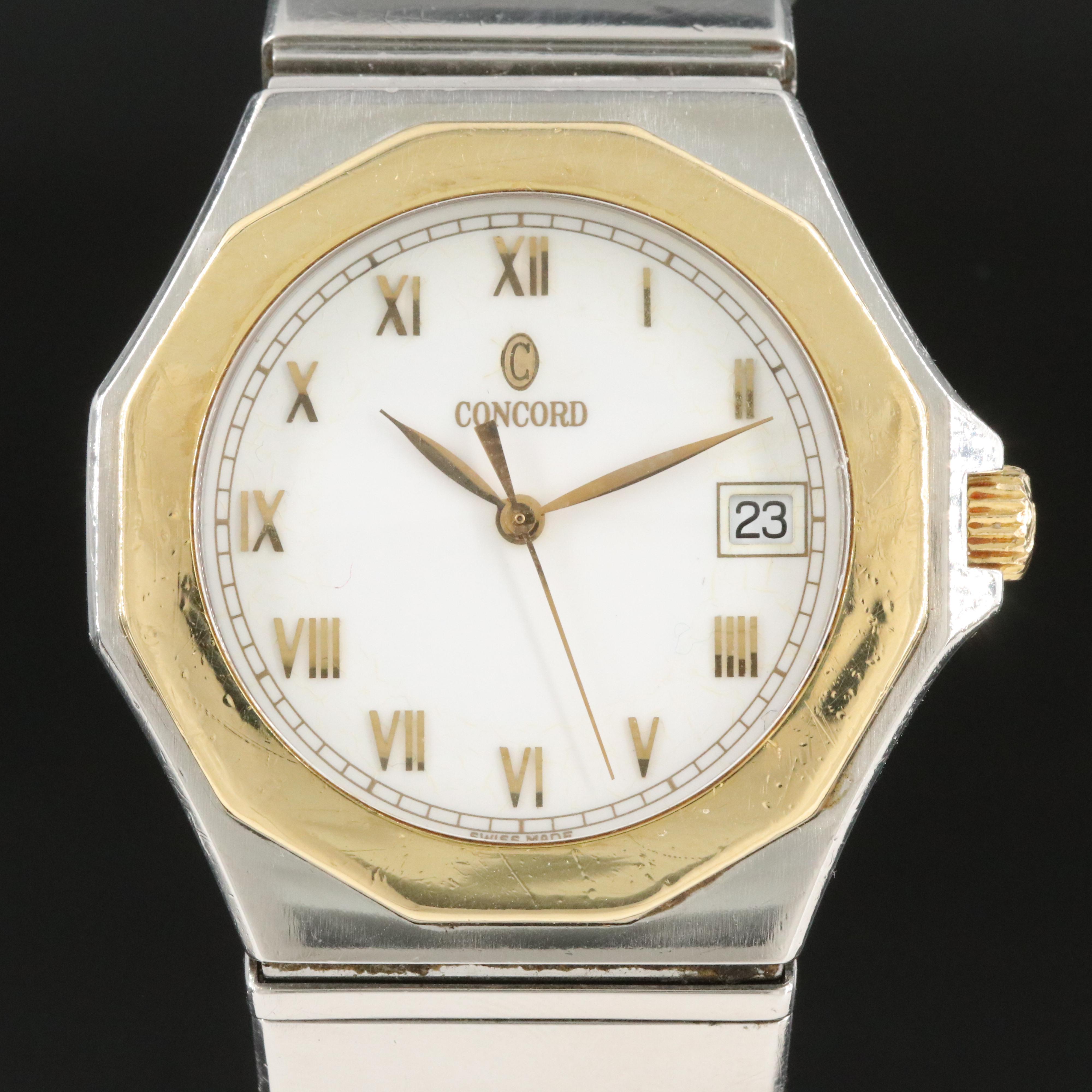 18K and Stainless Steel Concord SG 500 Mariner Date watch