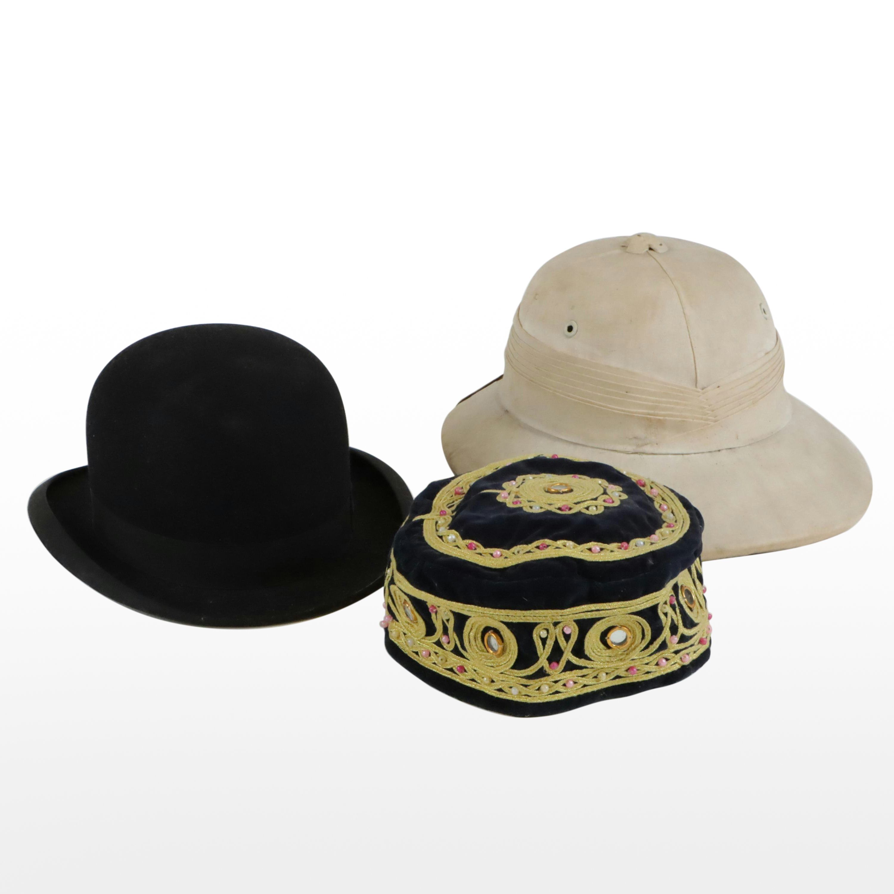 Hat Collection Feat. A 1920's Stetson Bowler Hat and Others