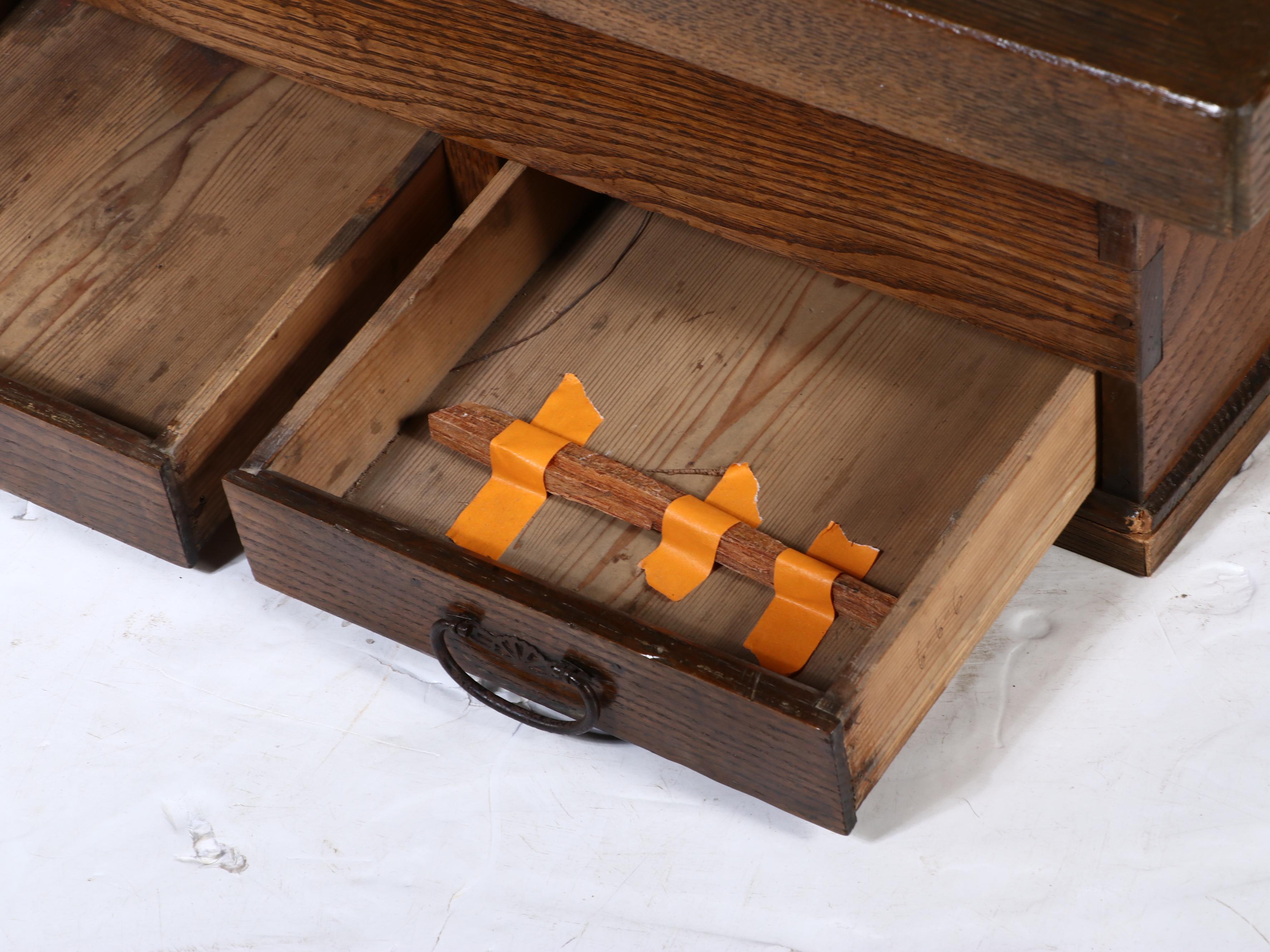 Japanese Copper-Lined Wood Hibachi Table