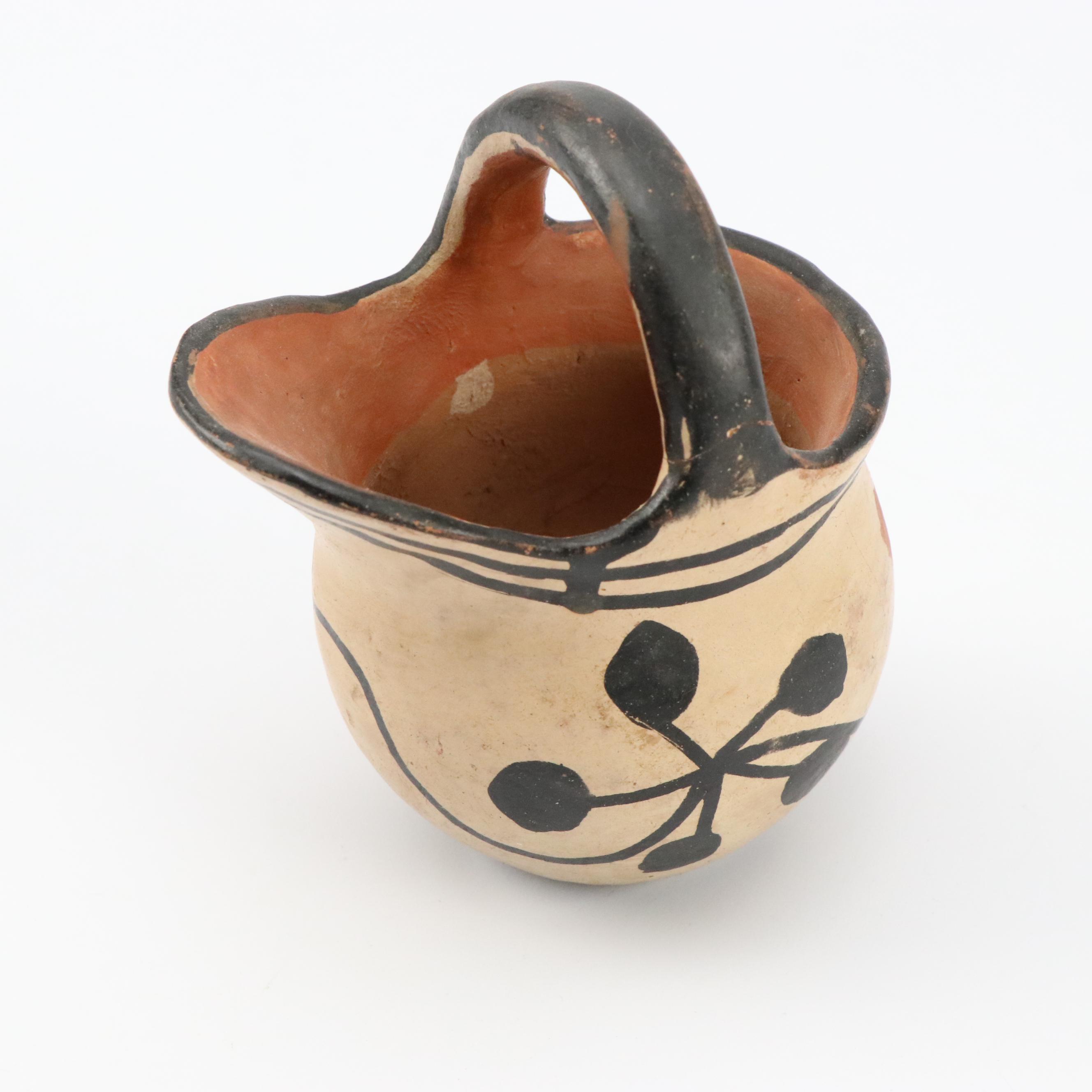 Southwestern Style Hand-Painted Ceramic Pitchers