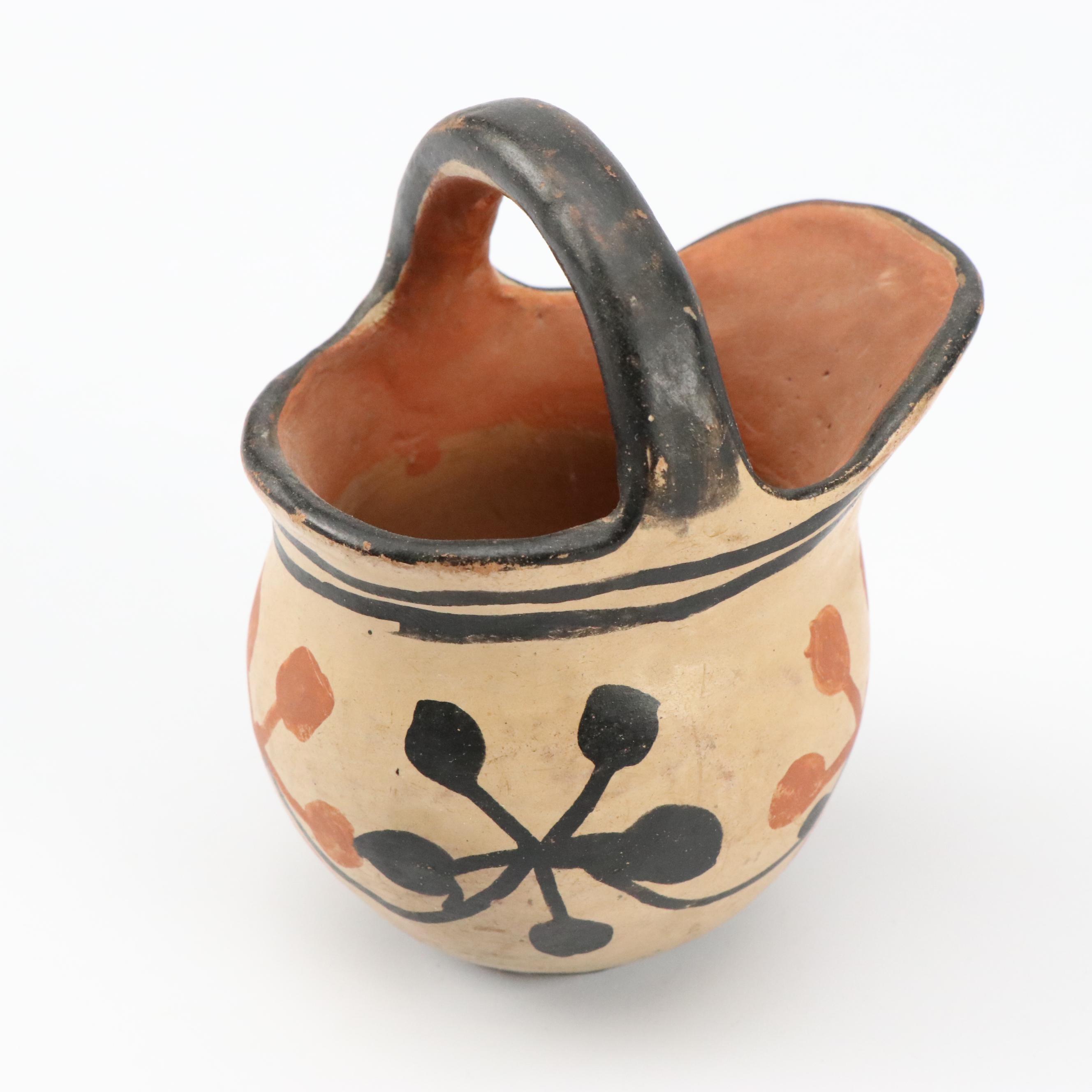 Southwestern Style Hand-Painted Ceramic Pitchers