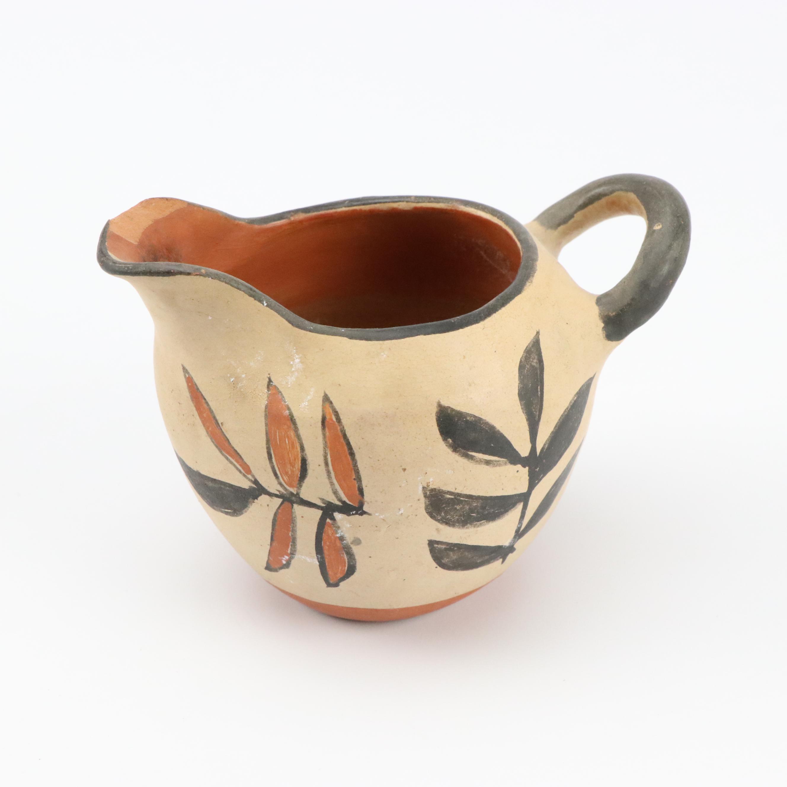 Southwestern Style Hand-Painted Ceramic Pitchers