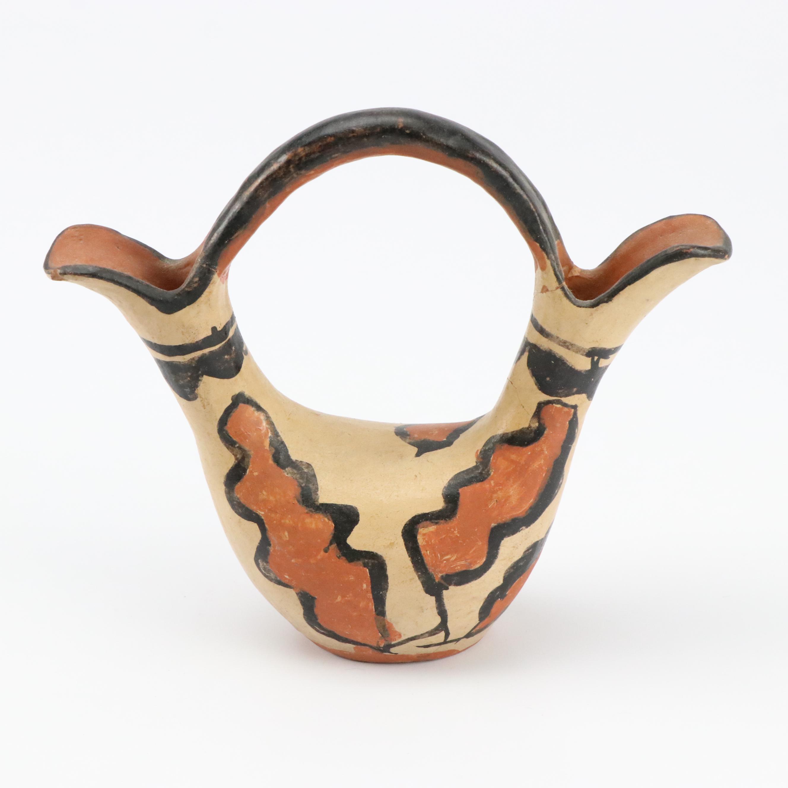 Southwestern Style Hand-Painted Ceramic Pitchers