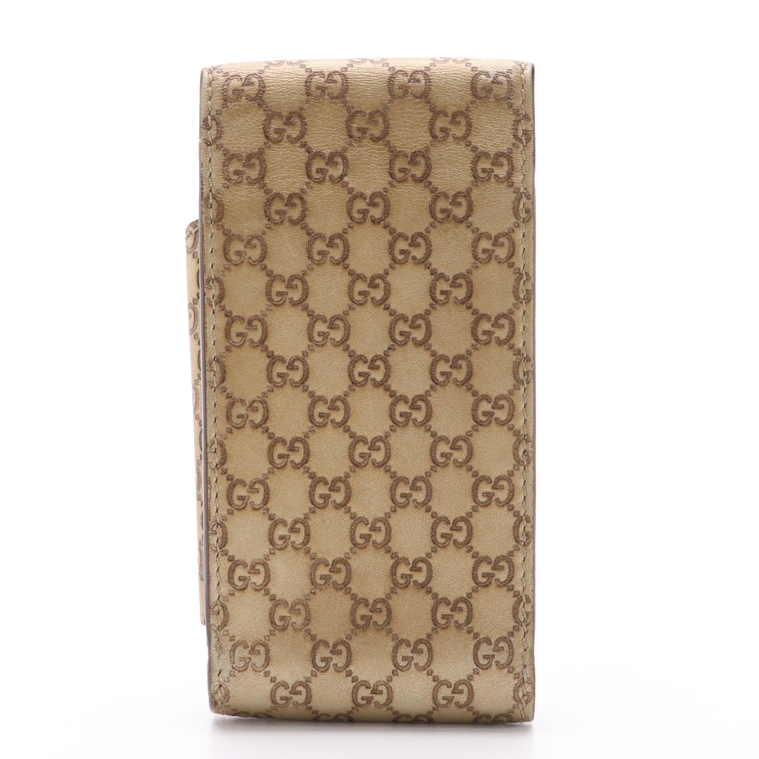 Gucci Cigarette Case in Microguccissima Metallic Leather