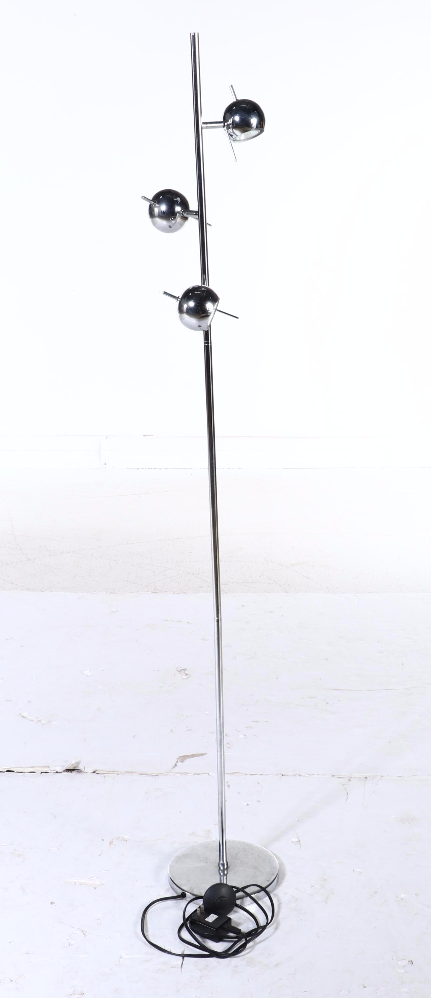 Mid Century Modern Style Lite Source Inc. Three-Orb Floor Lamp